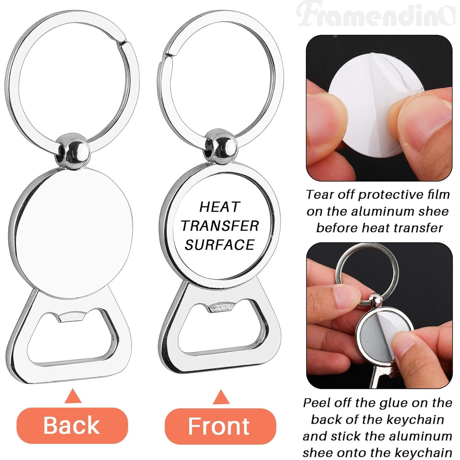 Paquete de 10 Llaveros Abrebotellas Blancos Framendino 8 cm