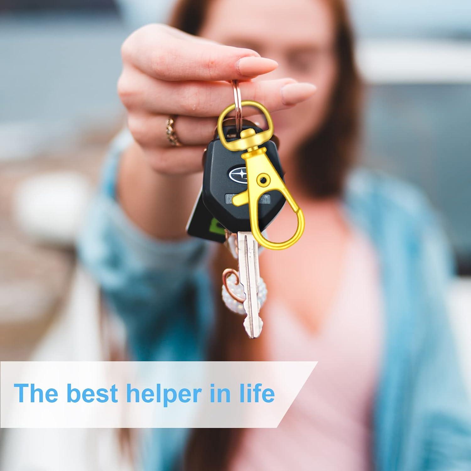 104 Ganchos Giratorios con Anillos para Llaves DSUWAZU Oro 32mm