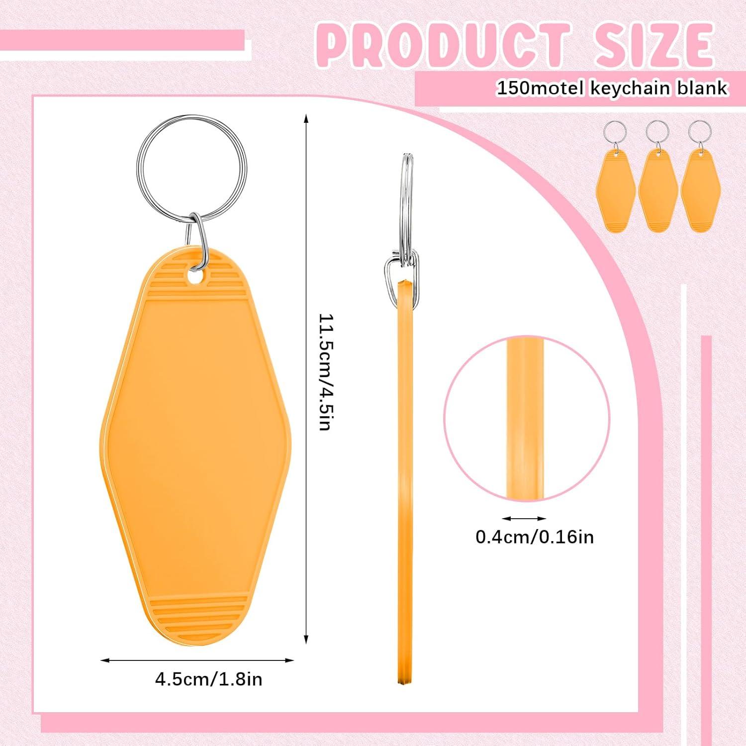 Kigley 150 Piezas Llavero de Motel Blanco para Manualidades