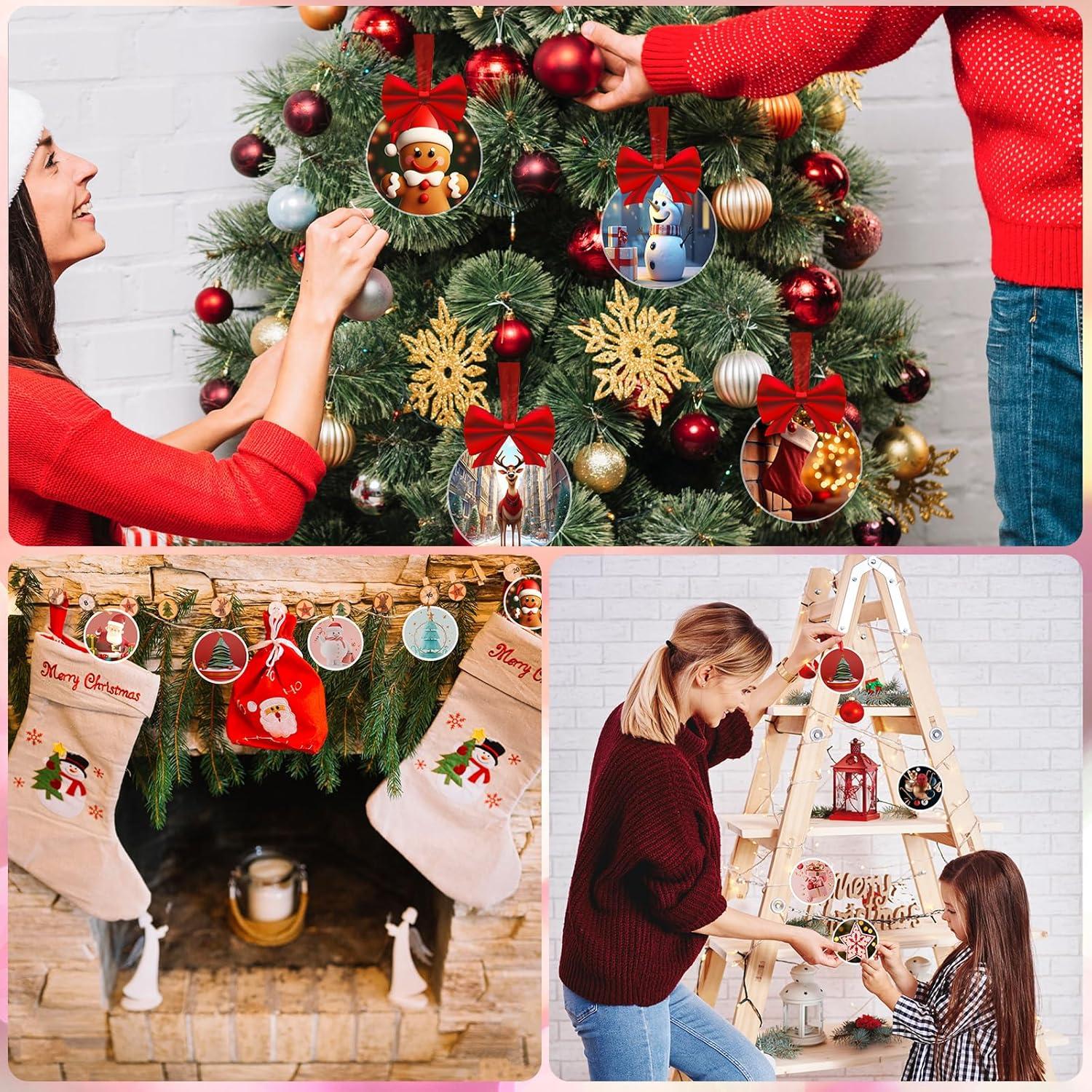 40 Piezas Discos de Acrílico Vacíos 6.35 cm para Manualidades