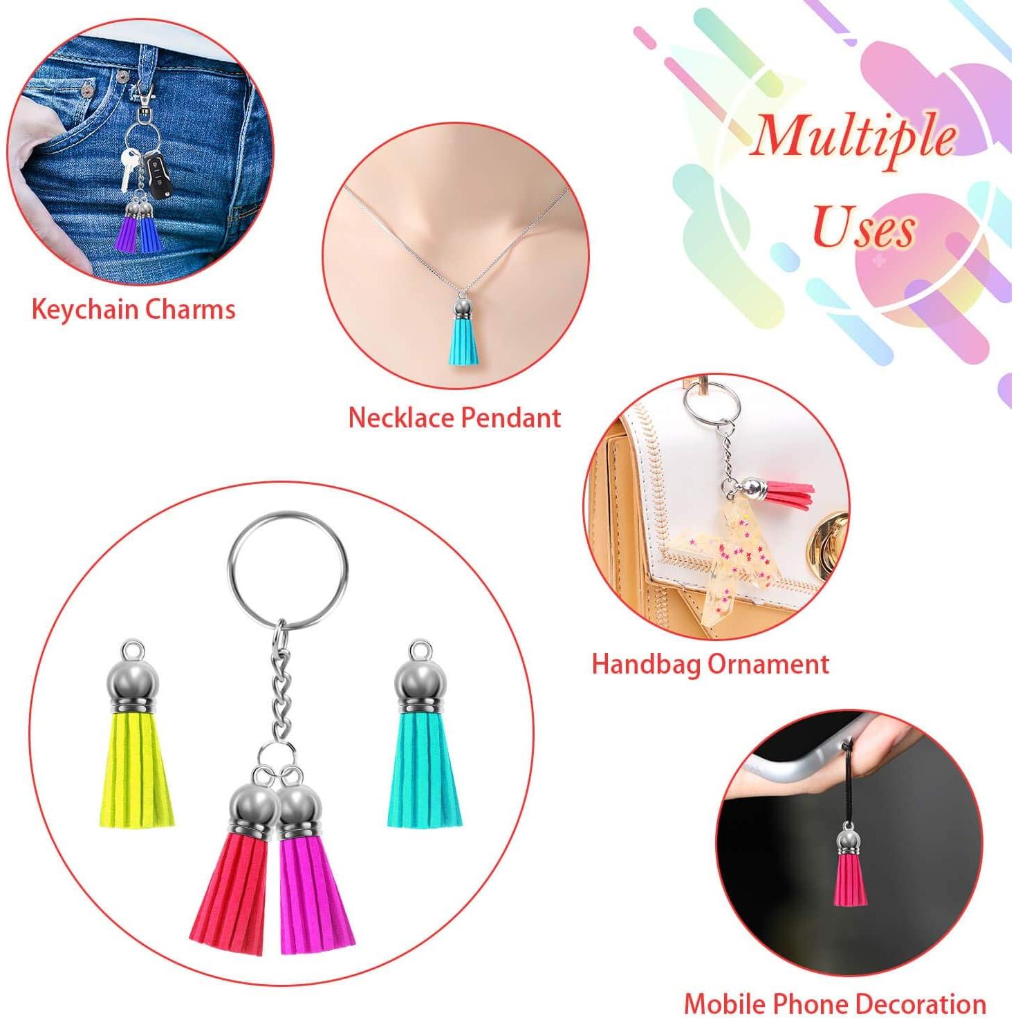 Conjunto de Tasseles y Anillos para Llaveros Cridoz 200pcs