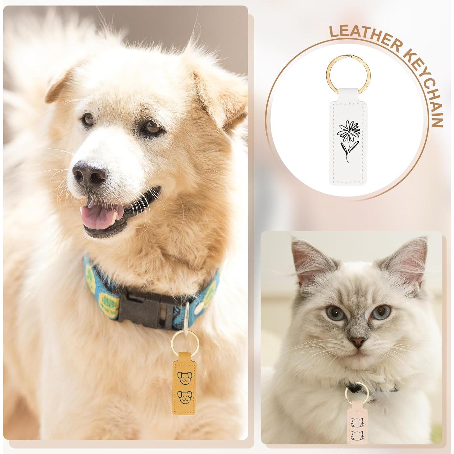 Llaveros de Cuero PU PATIKIL 9pcs 72x24mm Personalizables