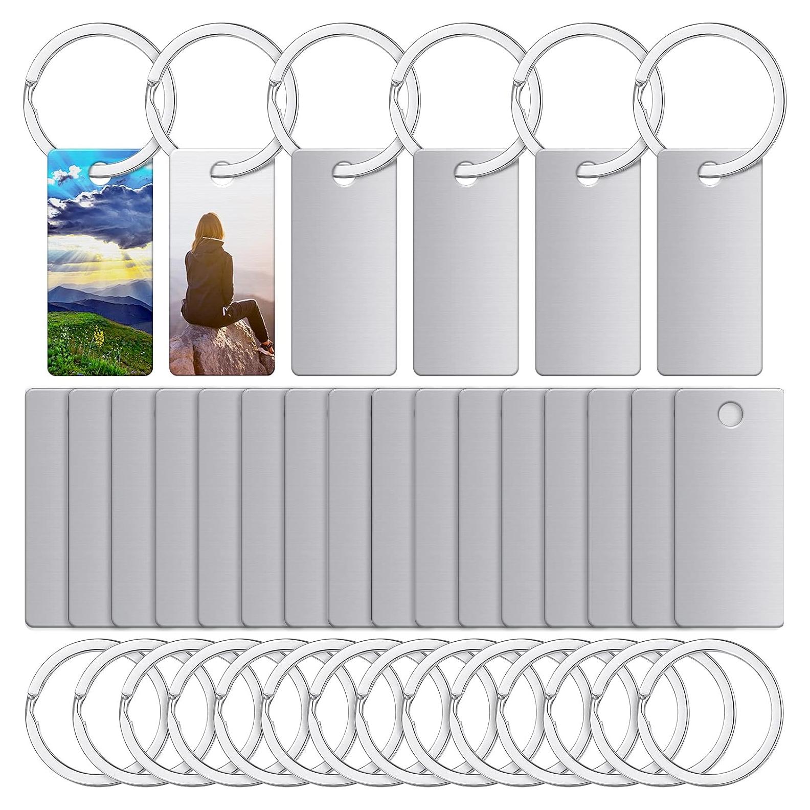 30 Placas Rectangulares de Aluminio para Sublimación DIY 4x2cm