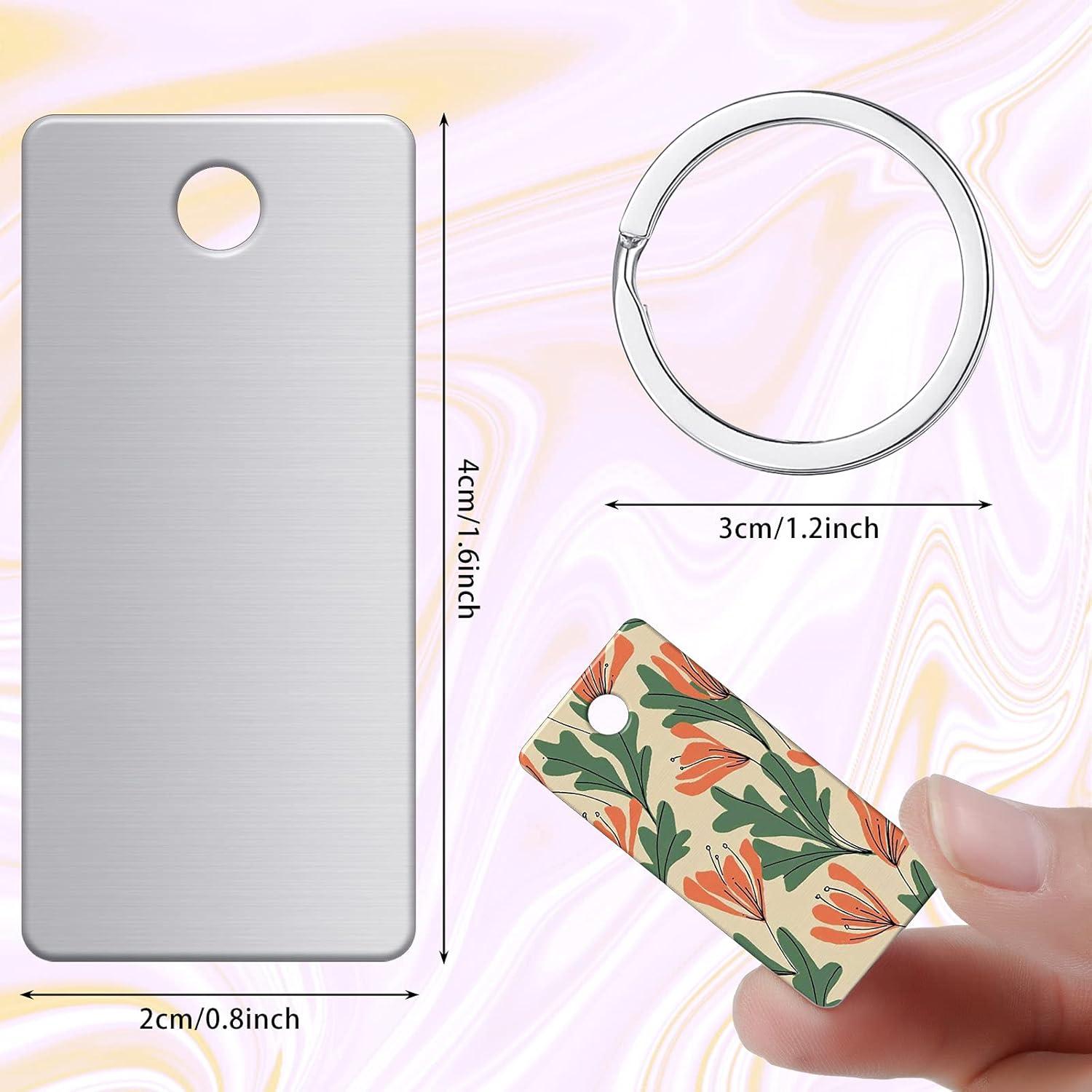 30 Placas Rectangulares de Aluminio para Sublimación DIY 4x2cm