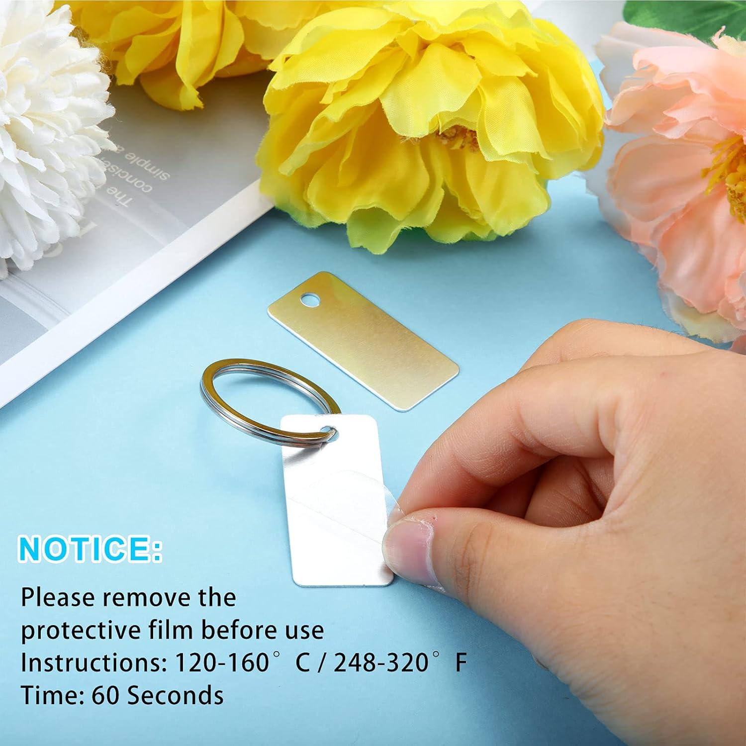 30 Placas Rectangulares de Aluminio para Sublimación DIY 4x2cm