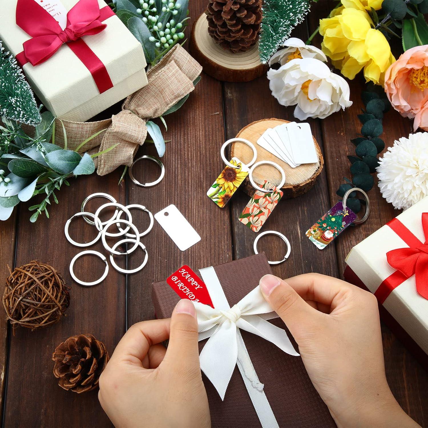 30 Placas Rectangulares de Aluminio para Sublimación DIY 4x2cm