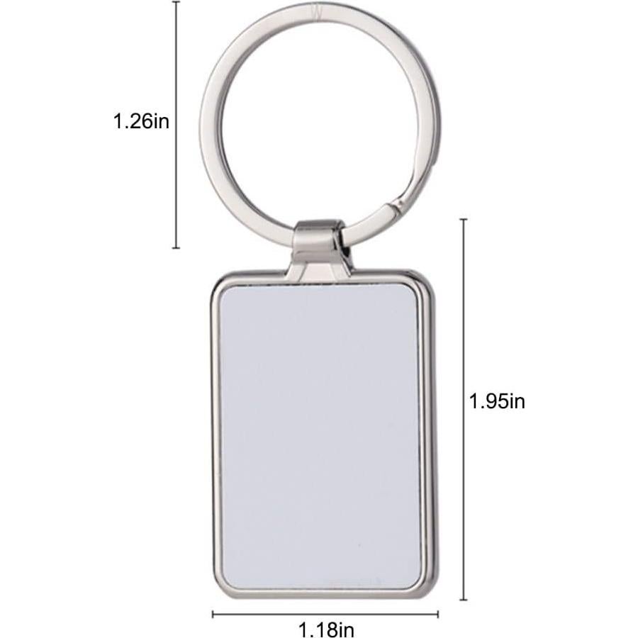 10 Llaveros en Blanco de Sublimación Metal Zhuoyao DIY