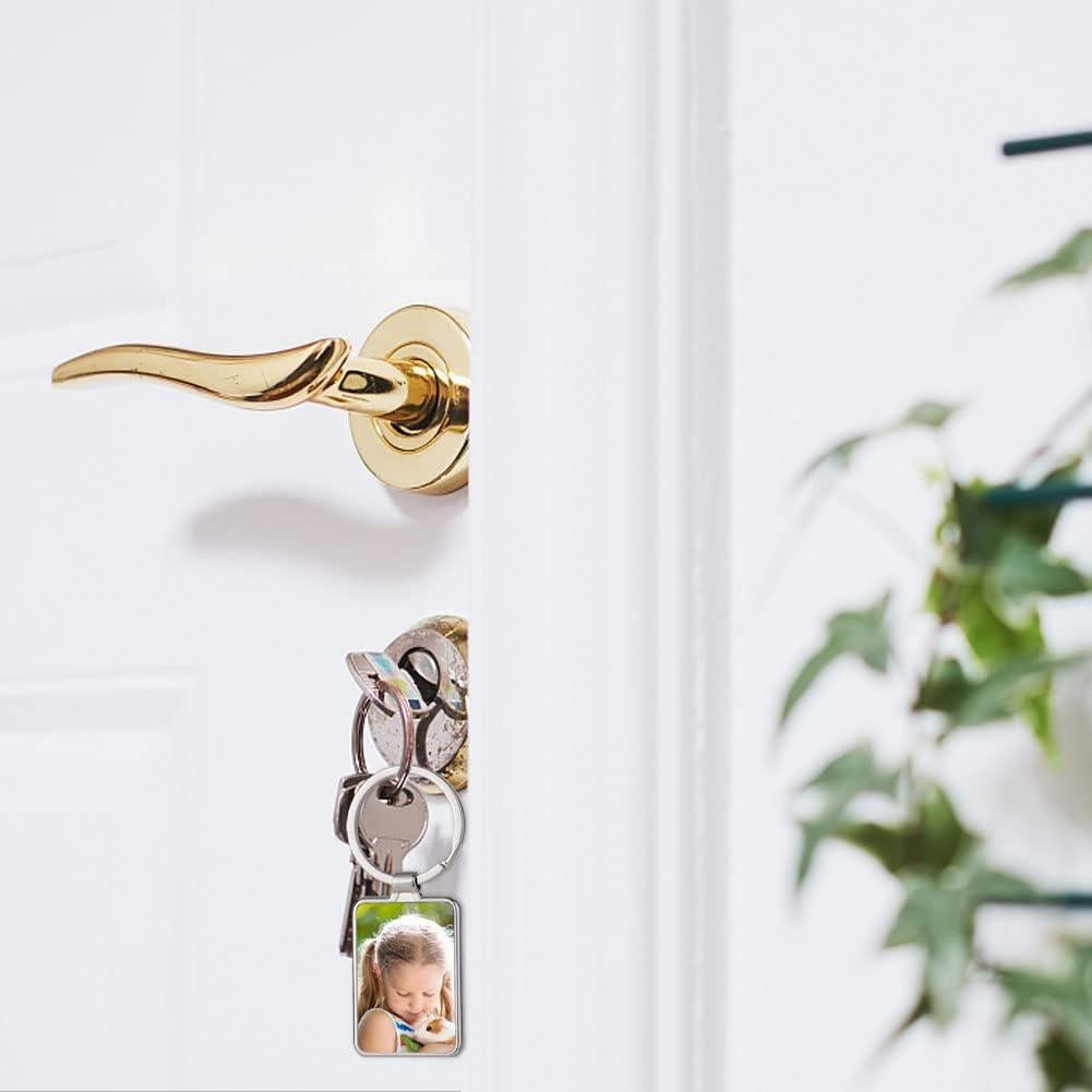 10 Llaveros en Blanco de Sublimación Metal Zhuoyao DIY