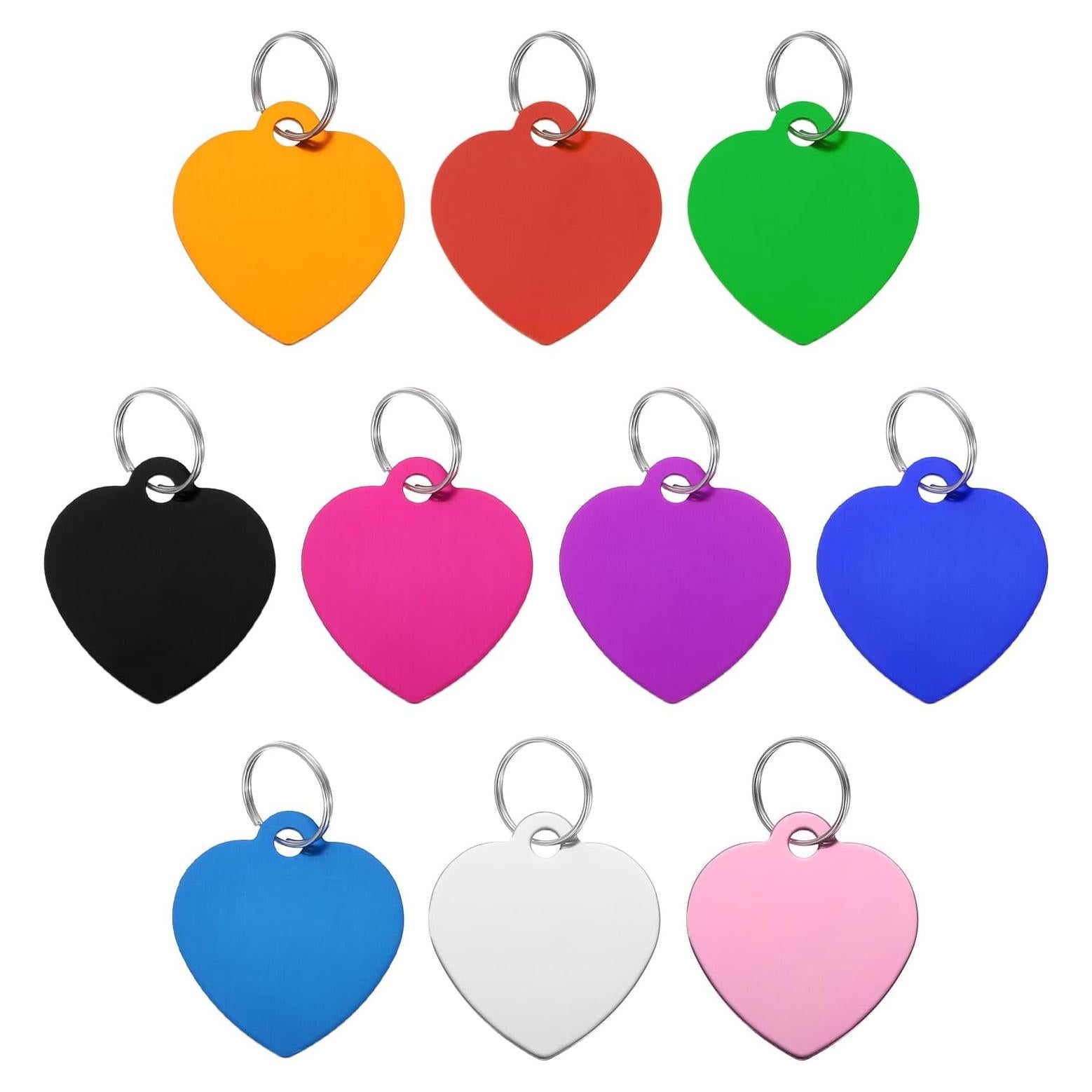Etiquetas de Identificación para Mascotas uxcell - Corazón, 10 Pzas