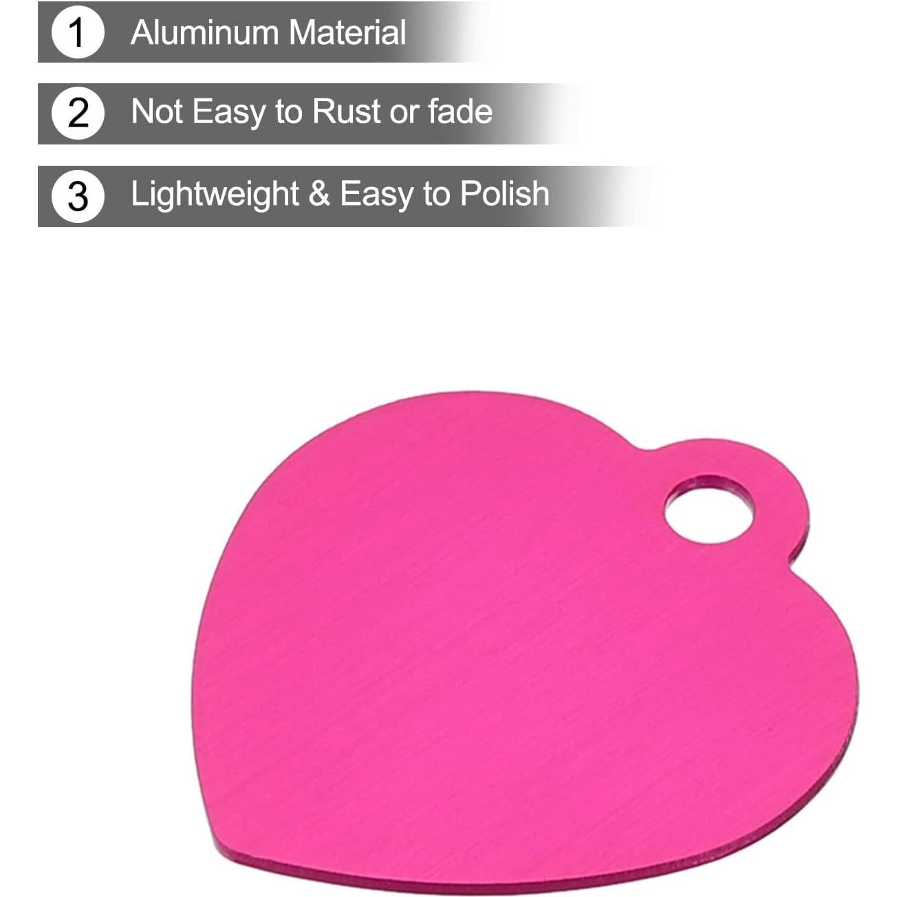 Etiquetas de Identificación para Mascotas uxcell - Corazón, 10 Pzas