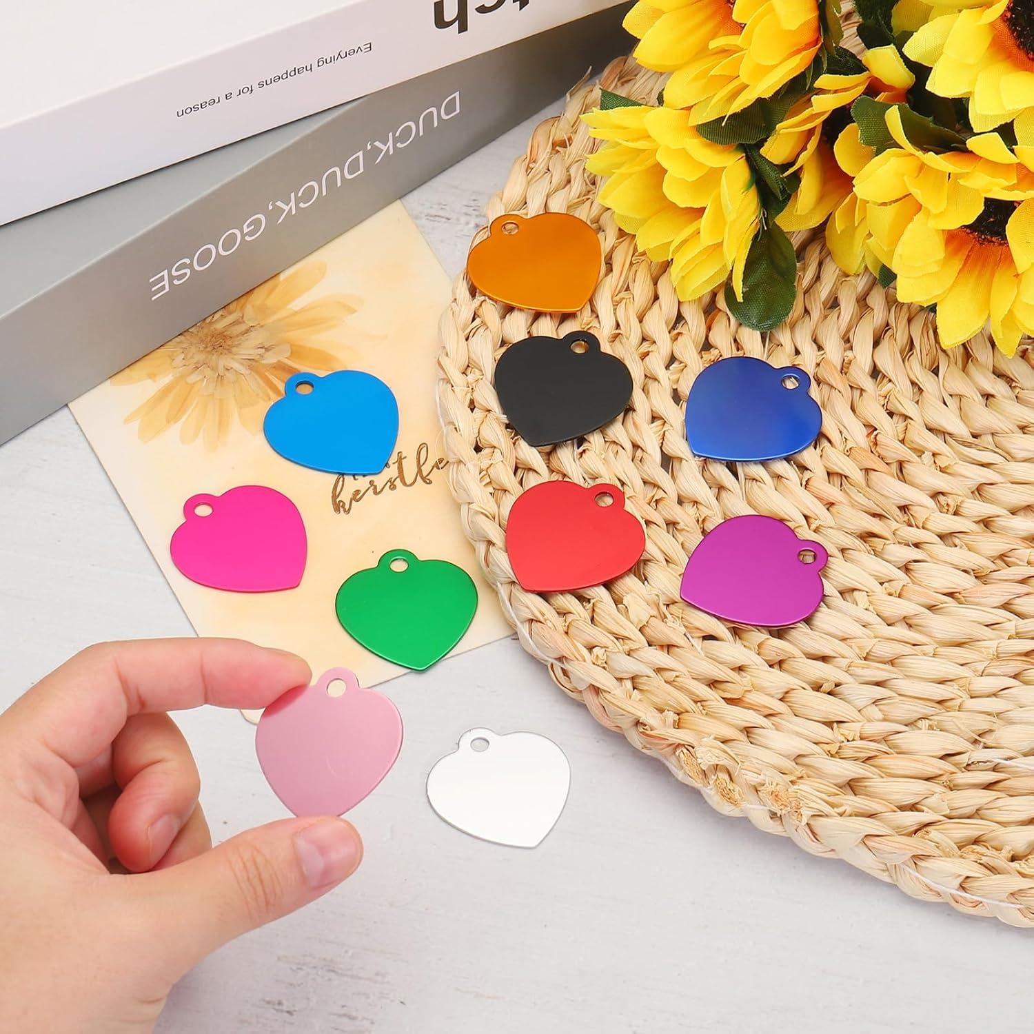 Etiquetas de Identificación para Mascotas uxcell - Corazón, 10 Pzas