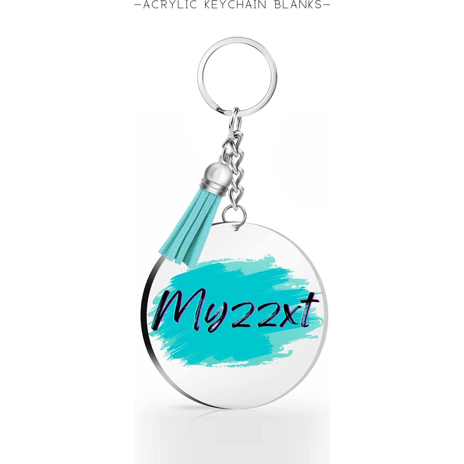 251 Piezas Llaveros Acrílico en Blanco Myzzxt para DIY