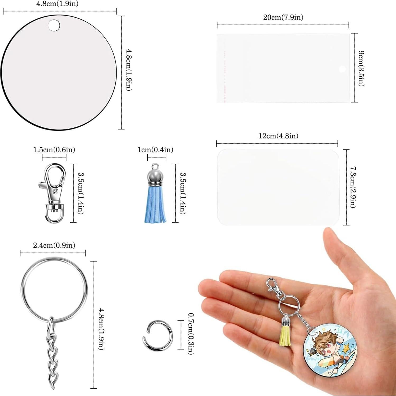 Kit 211 Piezas Llaveros Vacíos Sublimación Fesorsi MDF