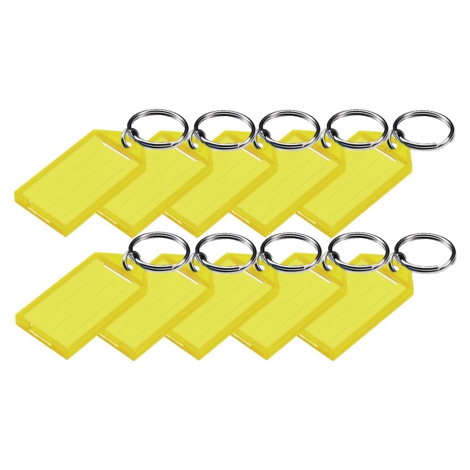 Etiqueta de Llave Lucky Line Amarilla con Solapa - Paquete de 10