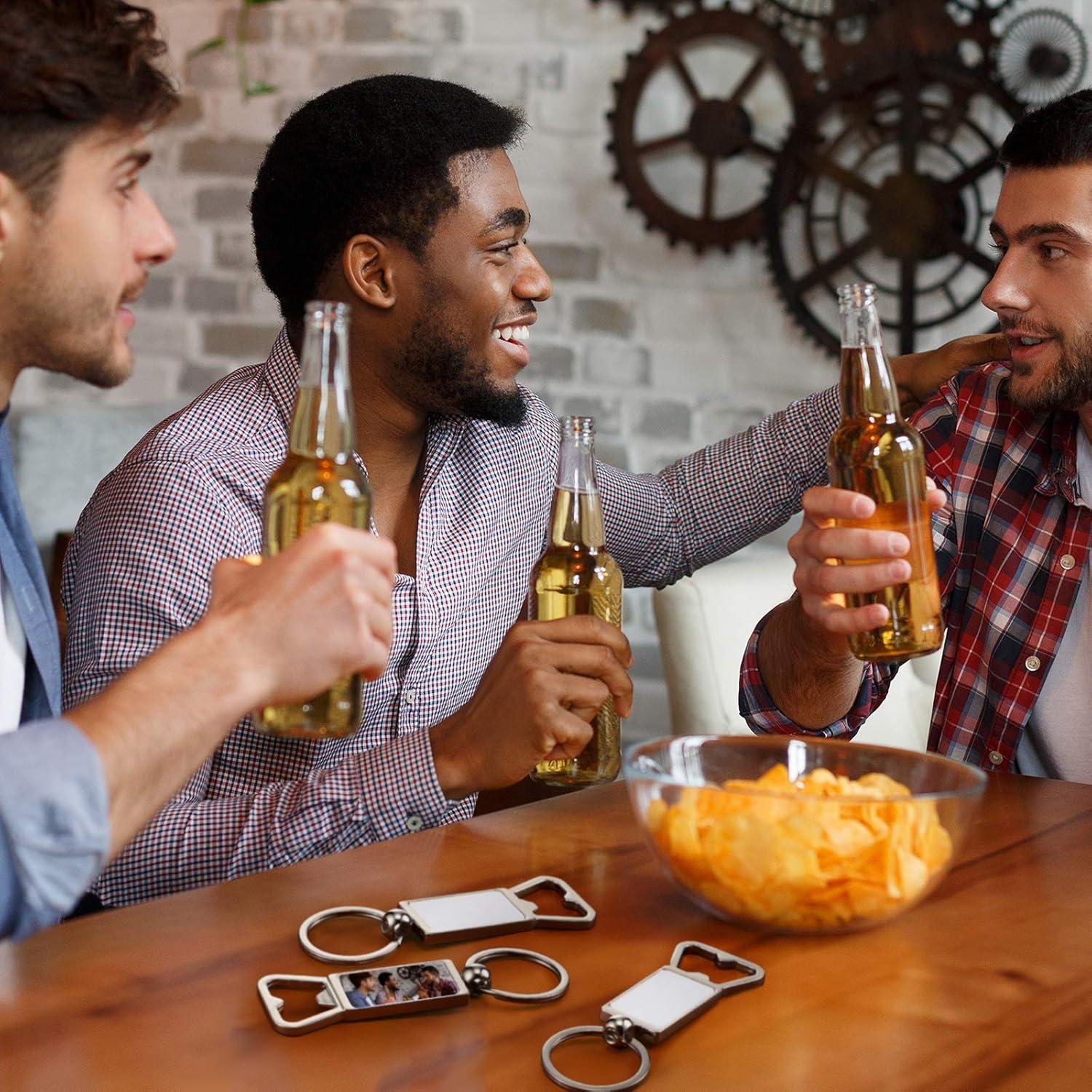 6 Llaveros Abrebotellas Personalizables Yaomiao Metal Plata