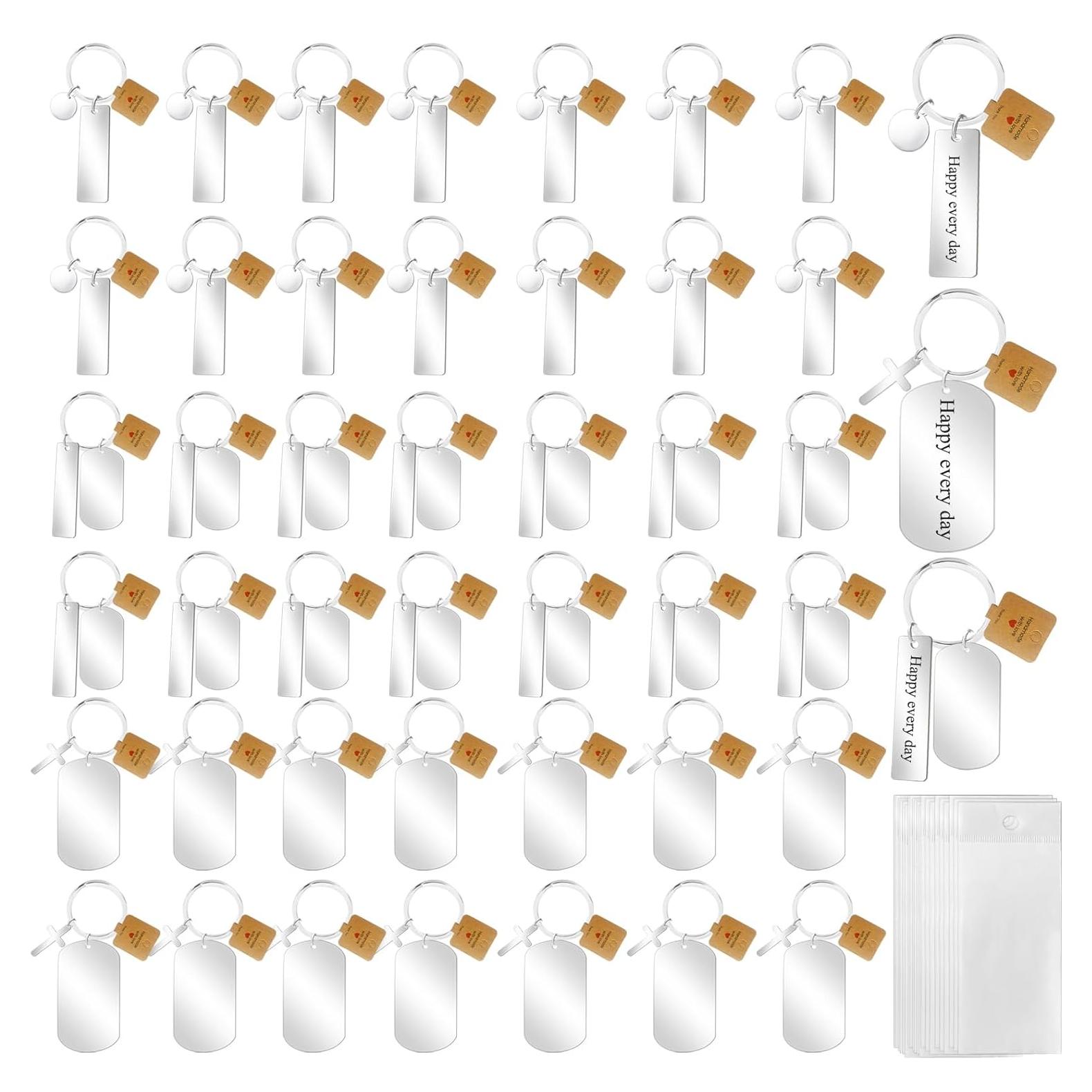 42 Plantillas de Llaveros Grabables TANEMUDO 5x3cm Acero Inoxidable