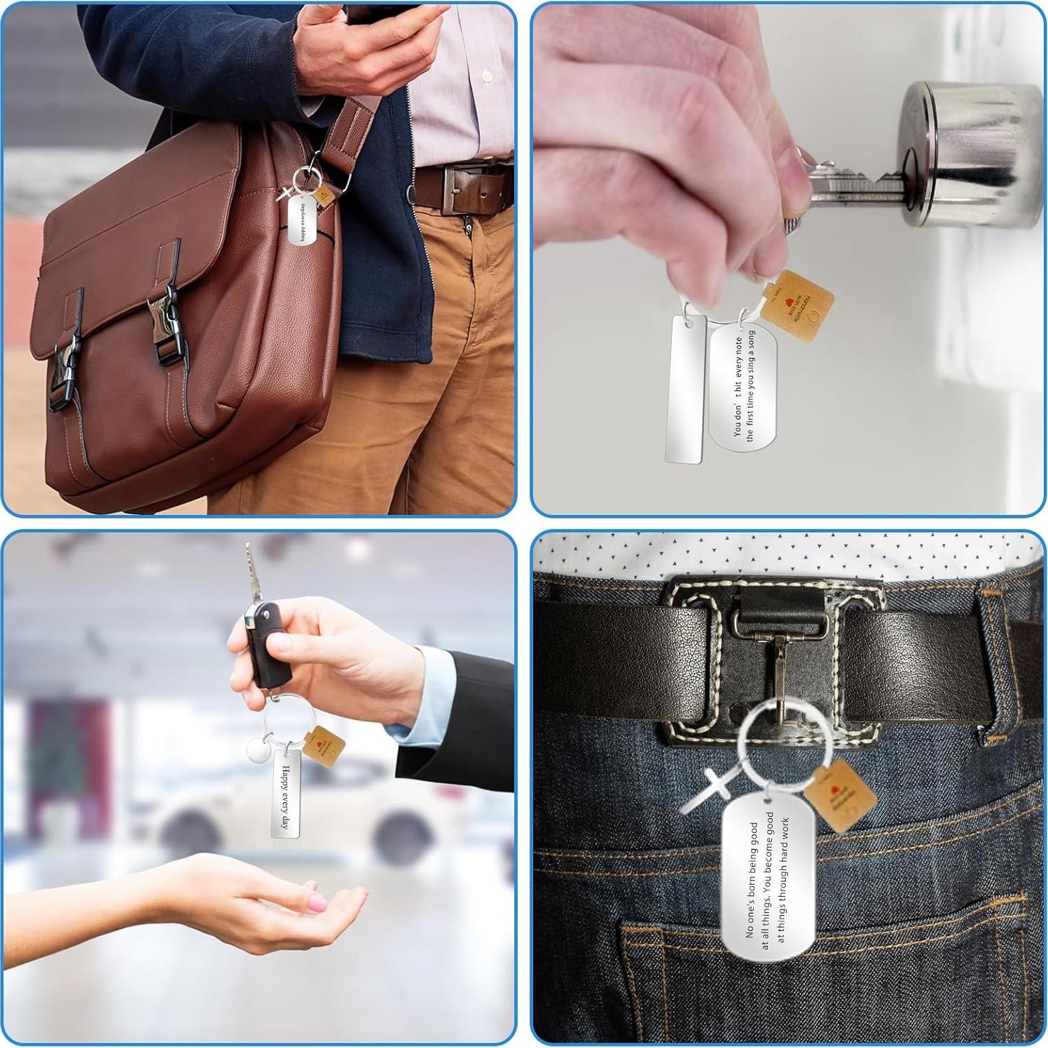 42 Plantillas de Llaveros Grabables TANEMUDO 5x3cm Acero Inoxidable