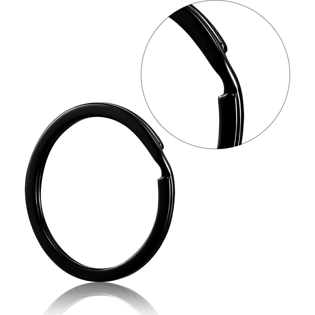 30 Anillos de Llave Divididos Metal Outus 20mm 25mm 32mm Negro