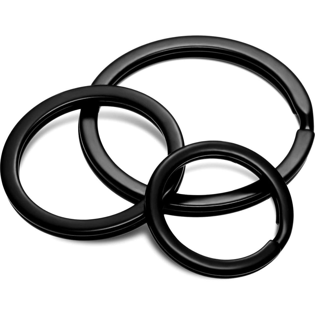 30 Anillos de Llave Divididos Metal Outus 20mm 25mm 32mm Negro