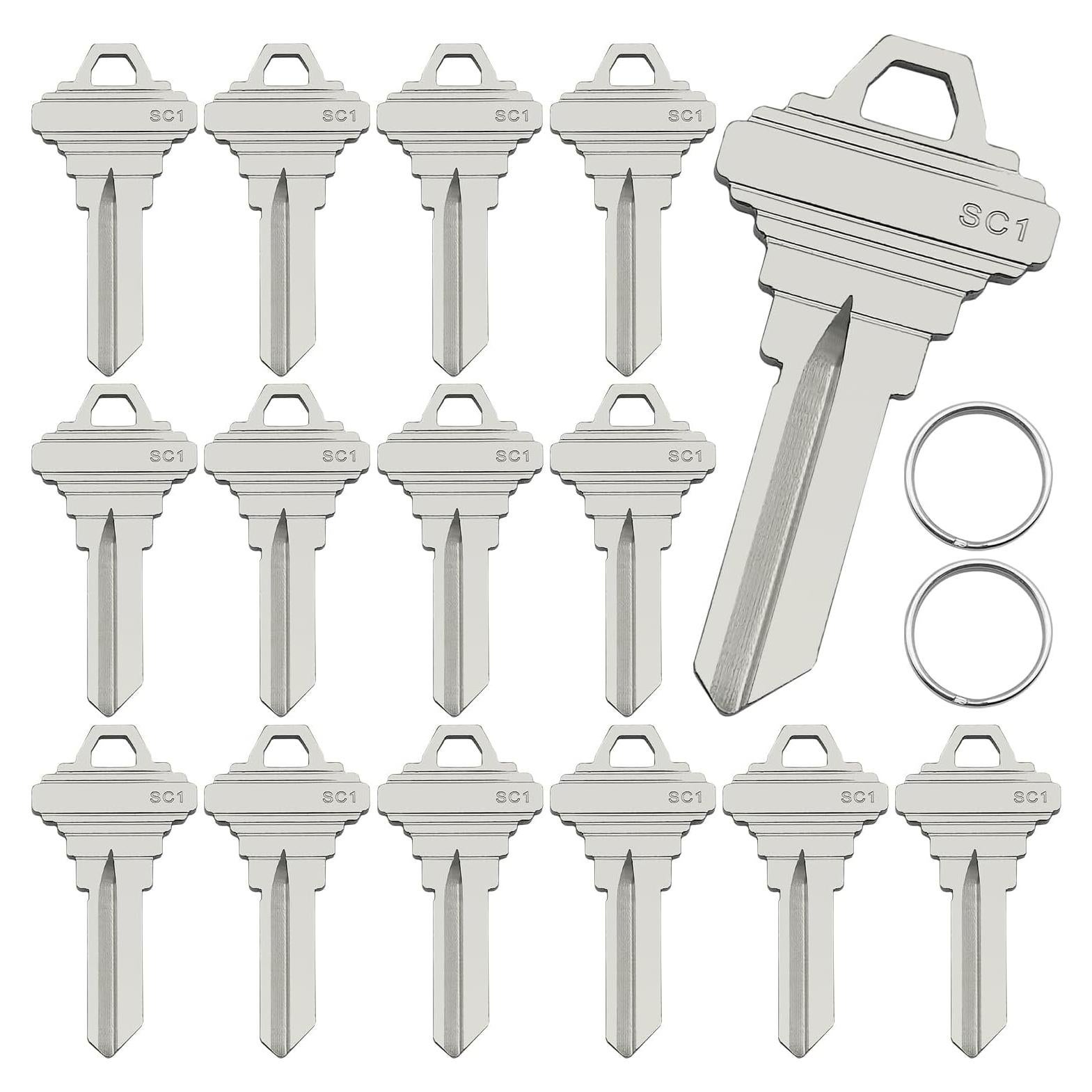 Llaves en blanco SC1 AYWFEY, paquete de 15 llaves de latón