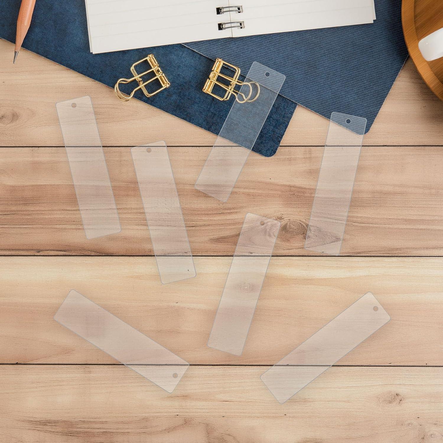 Llaveros Acrílicos Transparentes YaeYur 12PCS 2x8cm DIY