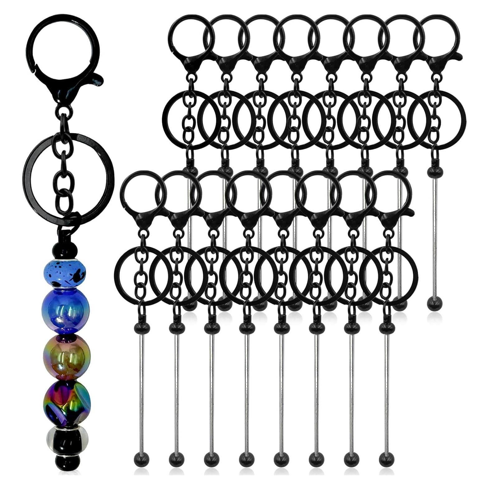 Kit de Llaveros Beadable DNLEGULI - 28 Piezas en Negro