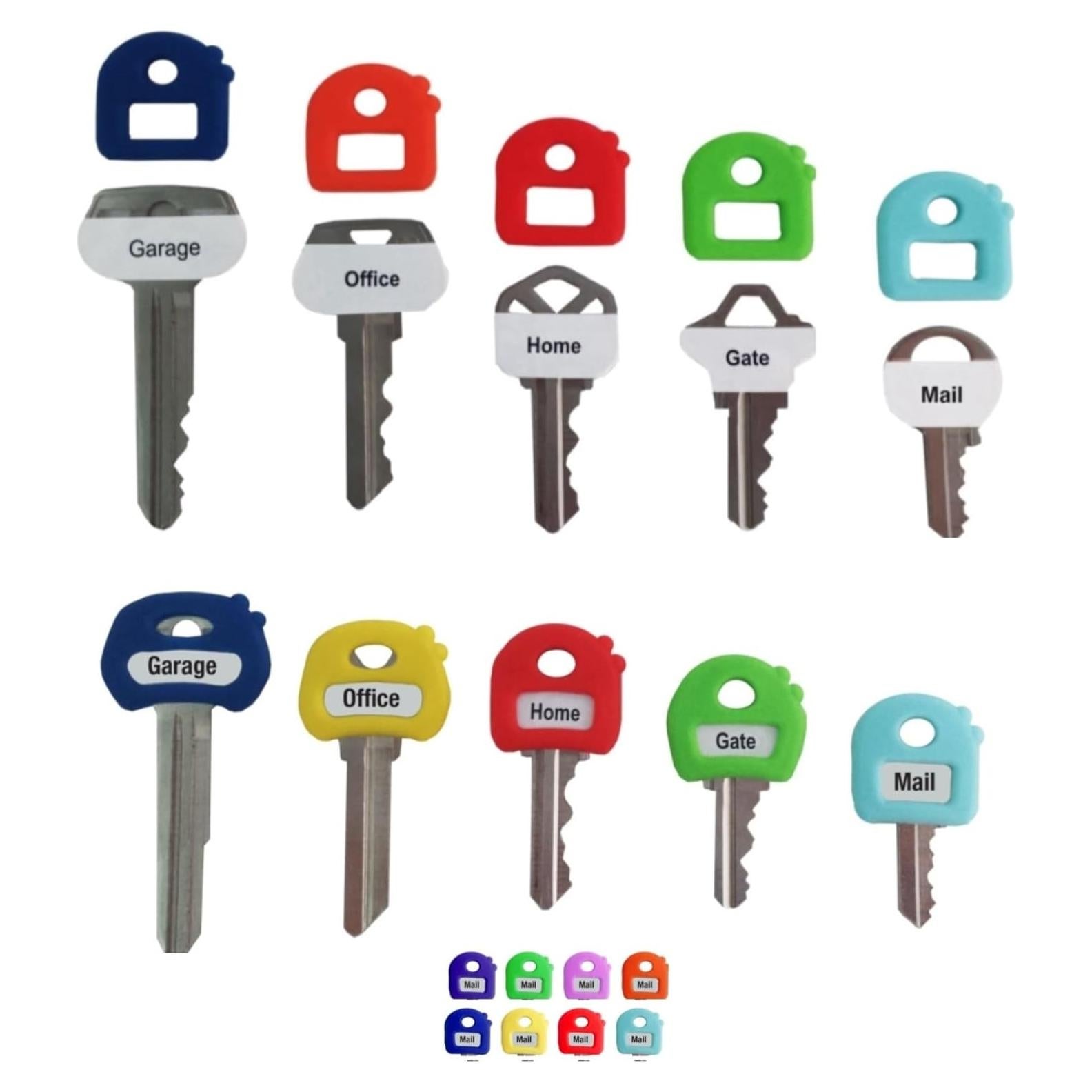 Cubiertas de Llave Label-Label - Talla Única, 8 Etiquetas Multicolor