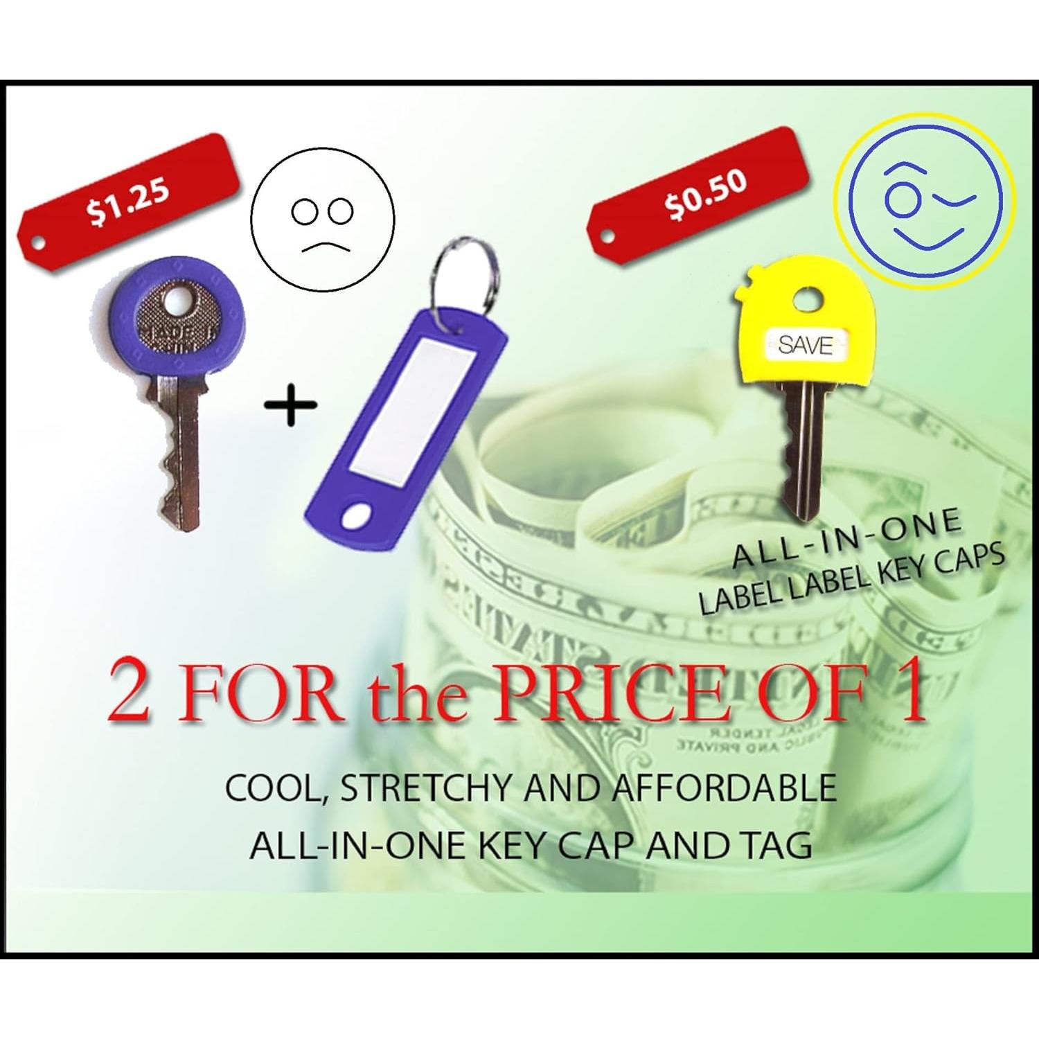 Cubiertas de Llave Label-Label - Talla Única, 8 Etiquetas Multicolor