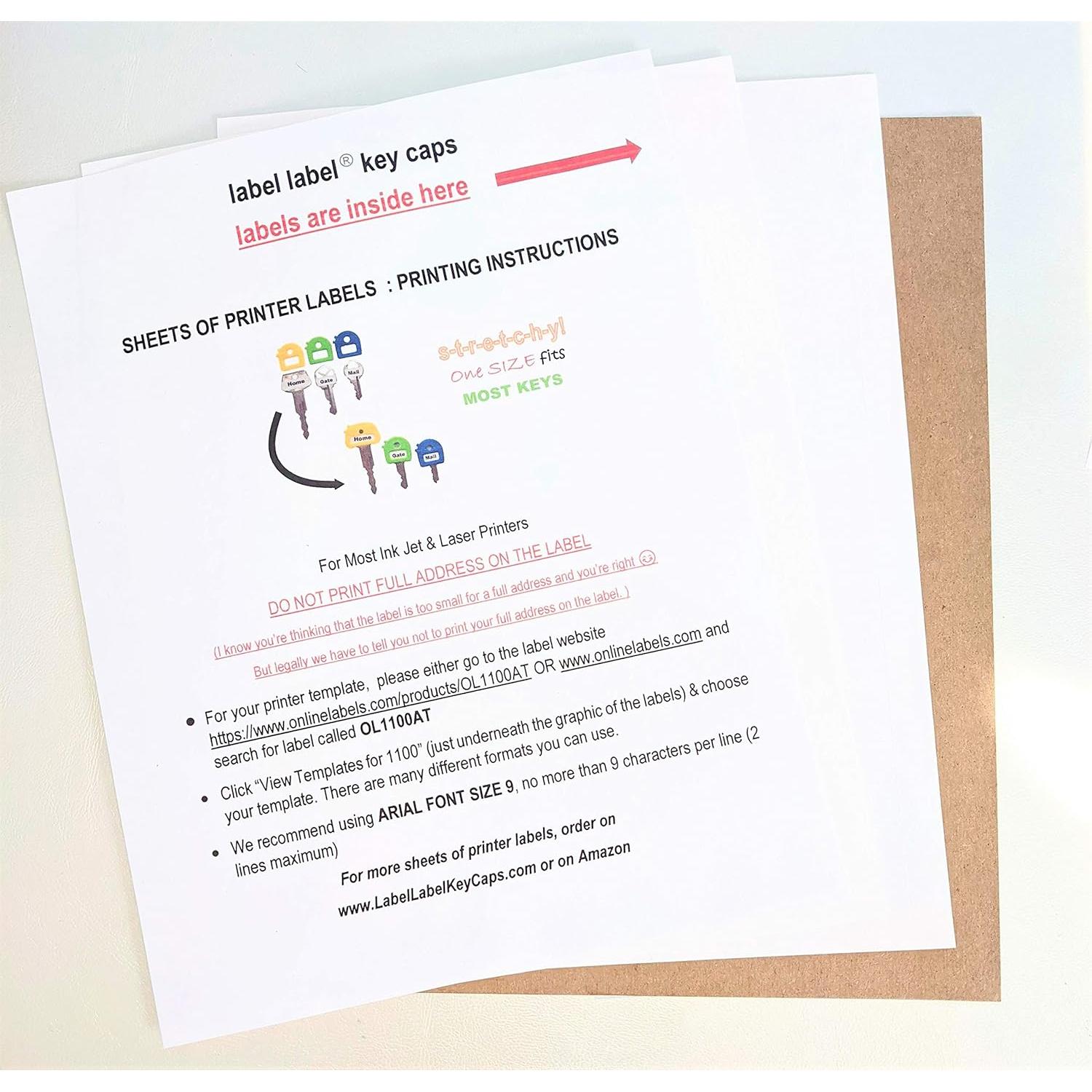 Cubiertas de Llave Label-Label - Talla Única, 8 Etiquetas Multicolor