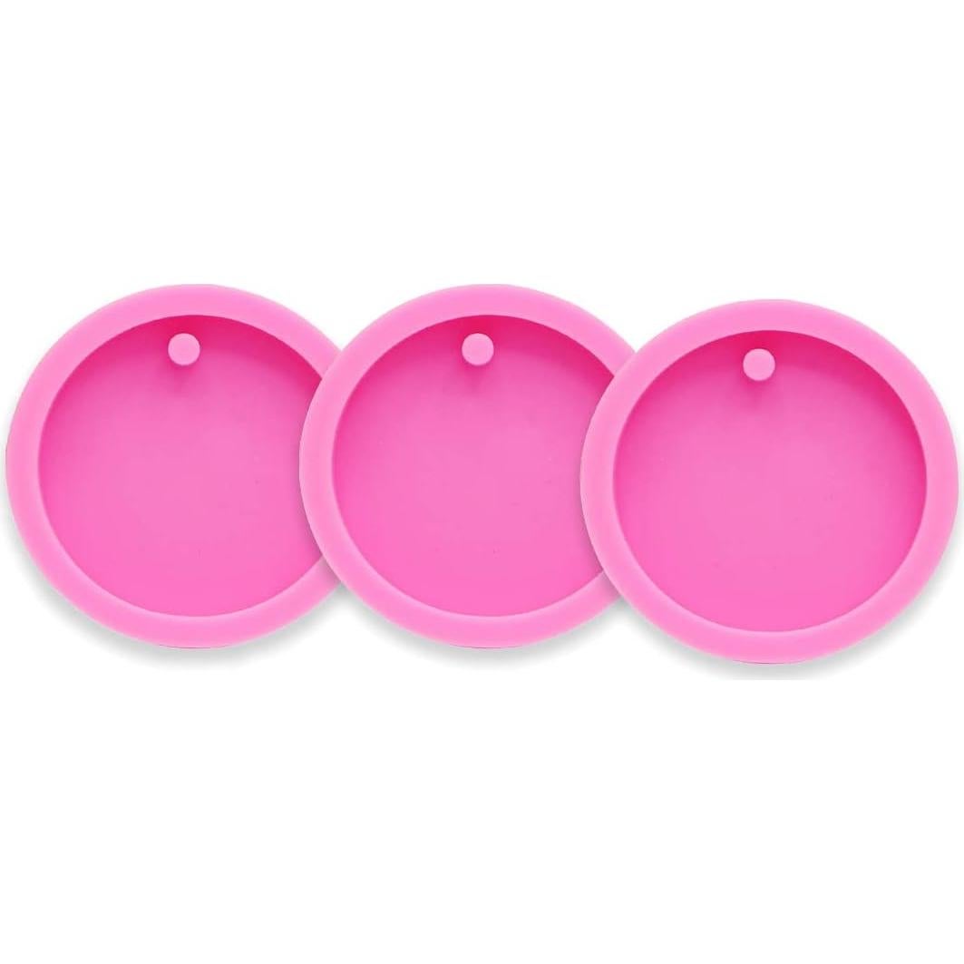 Molde de Silicona Redondo AMZTOART 3Pcs para Resina DIY
