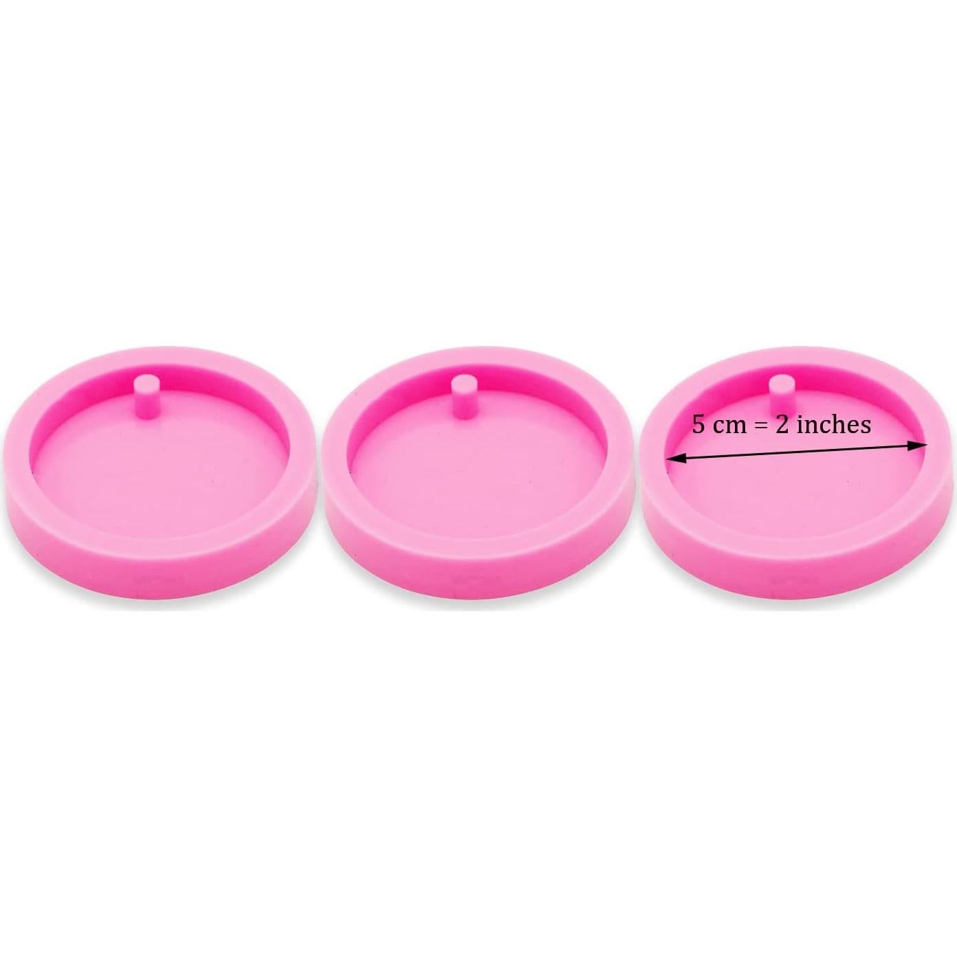 Molde de Silicona Redondo AMZTOART 3Pcs para Resina DIY