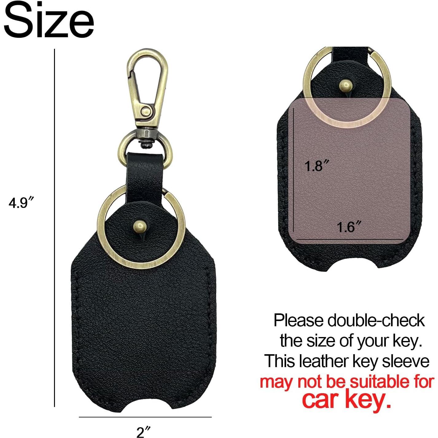 Funda de Llave de Cuero Genuino para Ford - Soporte y Llavero