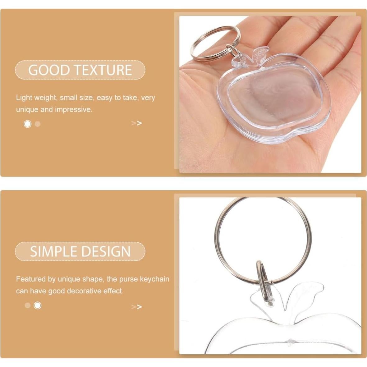 Llaveros Acrílicos Transparentes con Marco de Foto Homoyoyo