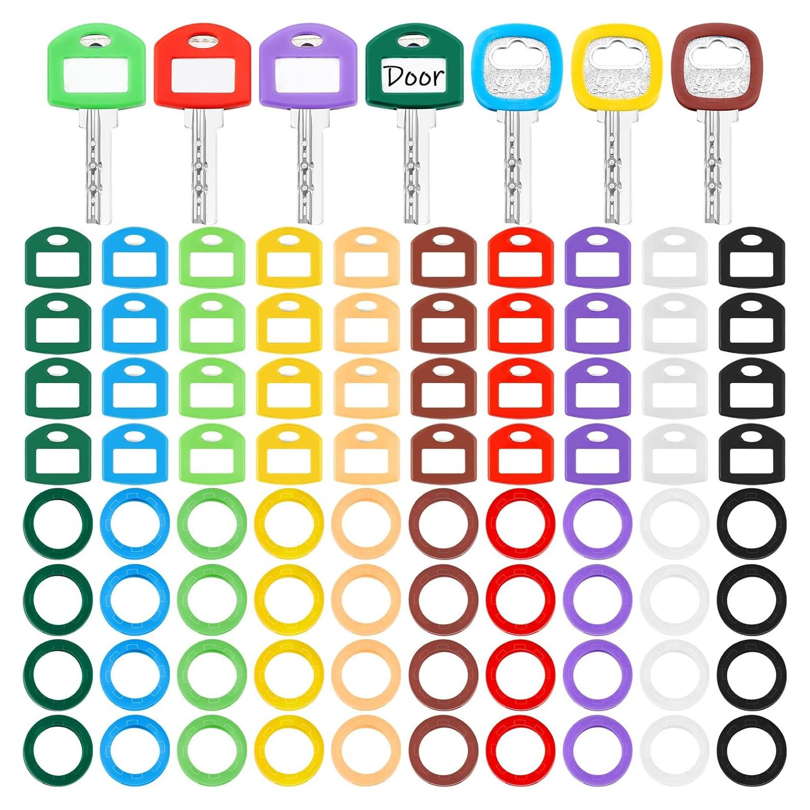 Juego de 80 Cubiertas de Llaves Blulu - 10 Colores Variados