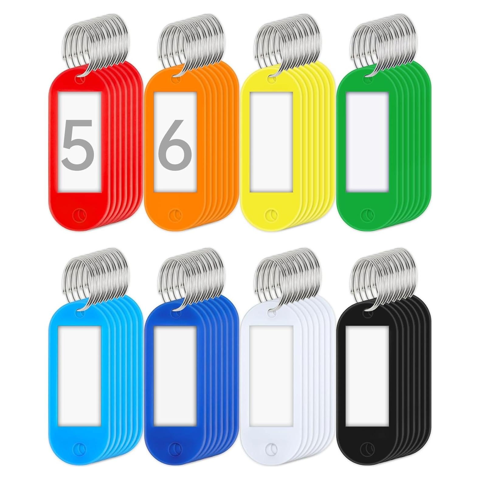 Etiquetas de Llave Teskyer 56 Pcs Colores Brillantes 5.8x2 cm