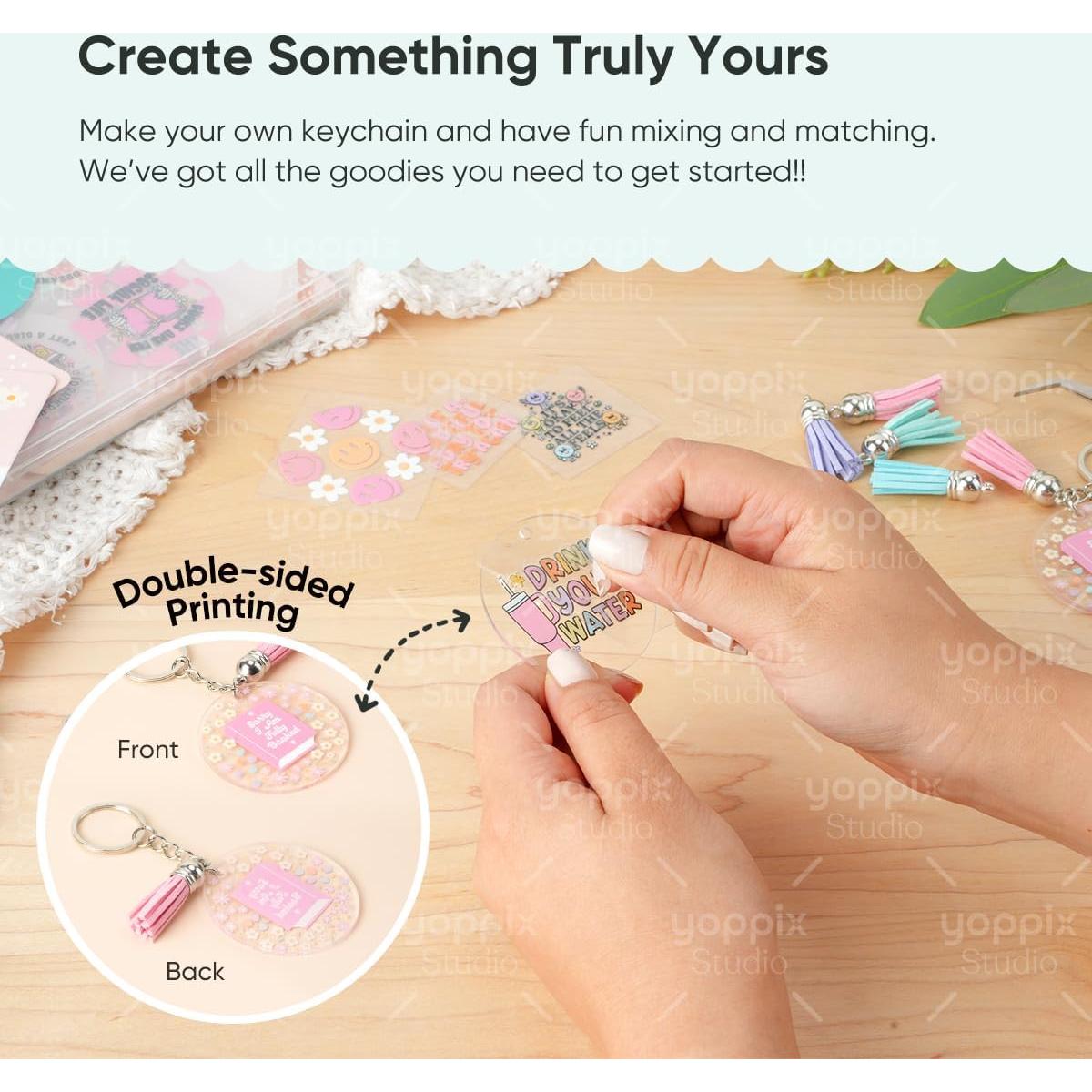 Juego de Llaveros Acrílicos YOPPIX 140 PCS Halloween DIY