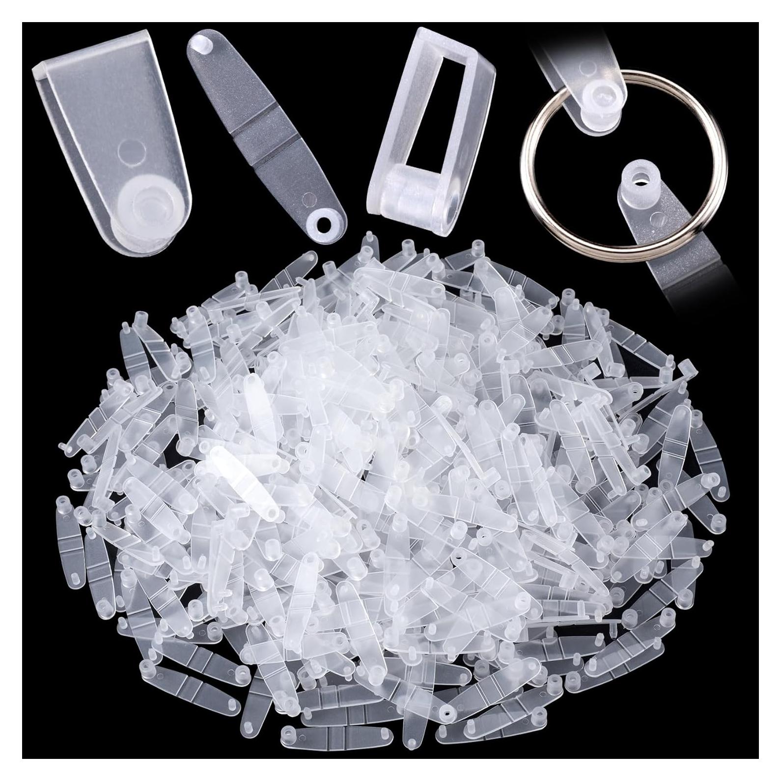 OIIKI 200 Pcs Conectores de Acrílico Transparentes para Llaveros