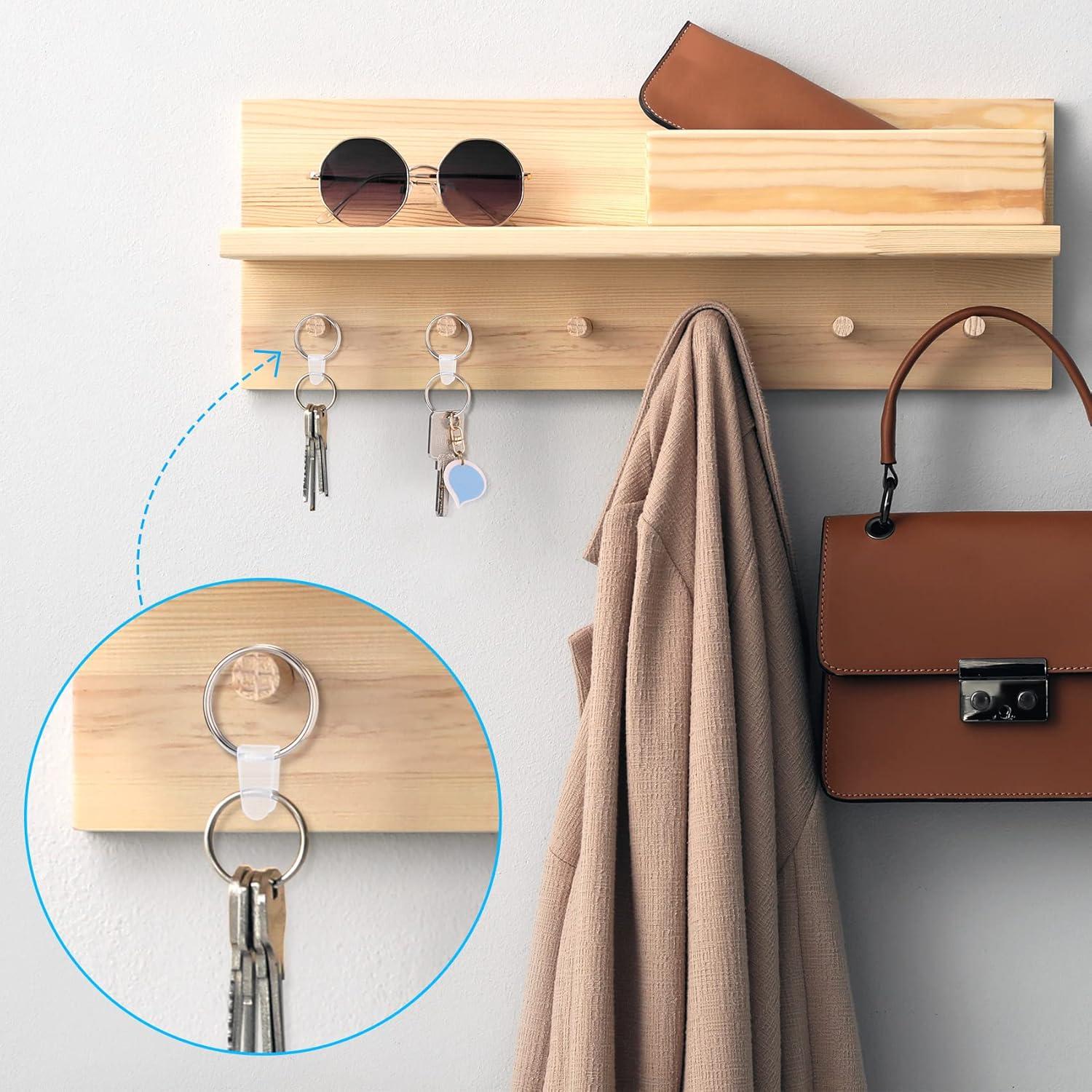 OIIKI 200 Pcs Conectores de Acrílico Transparentes para Llaveros