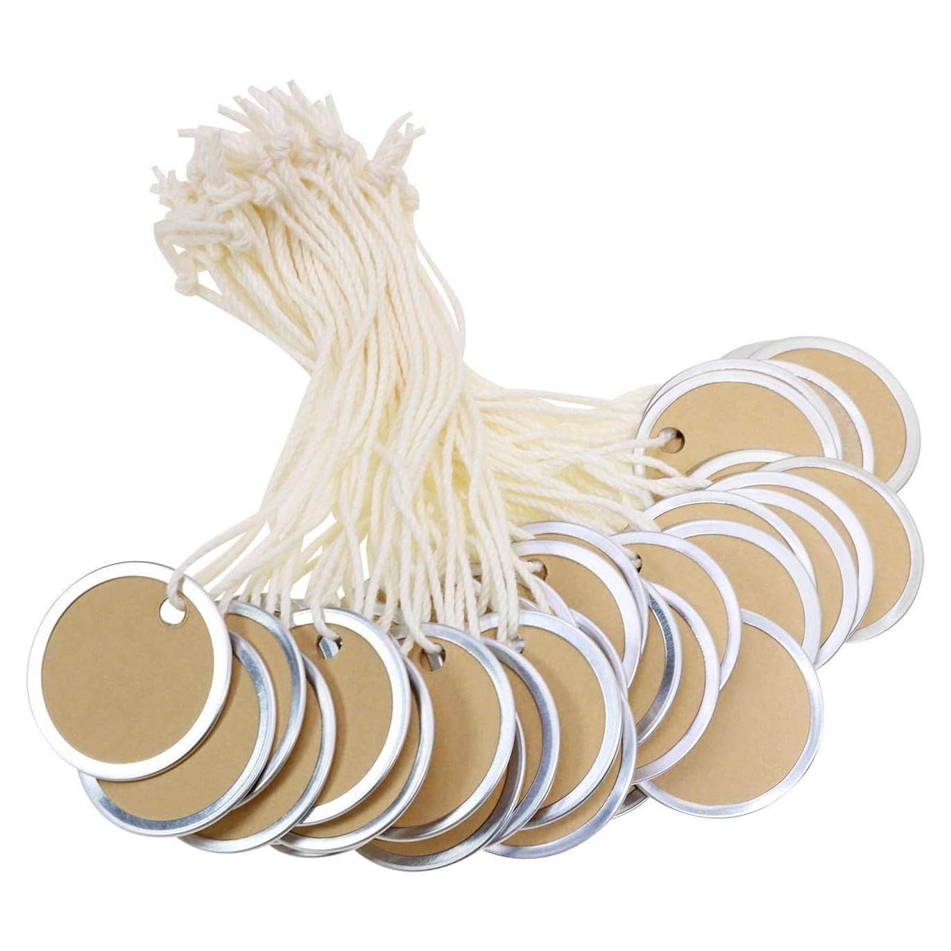 Etiquetas de Etiquetado en Blanco ONLYKXY 50pcs Redondas 3.1cm