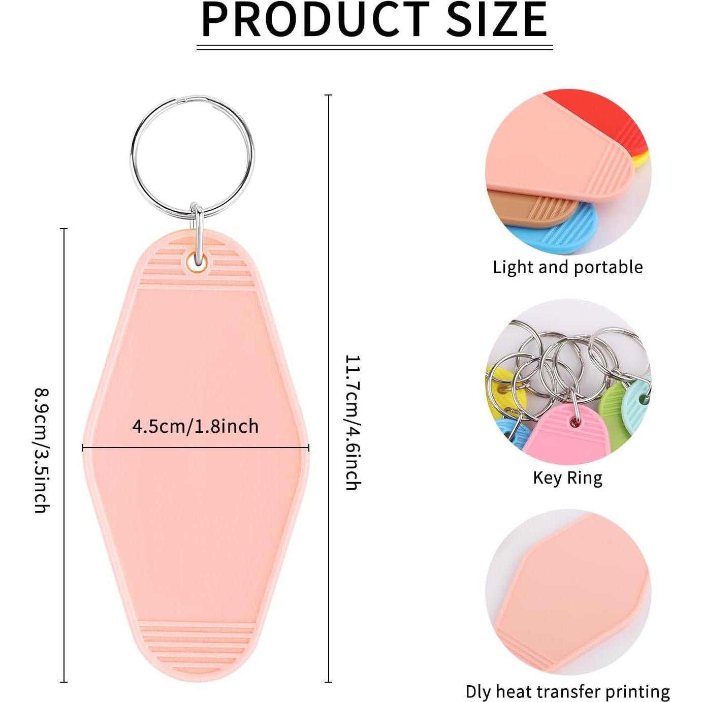 40 Llaveros Vintage Motroce en Blanco y Colorido para DIY