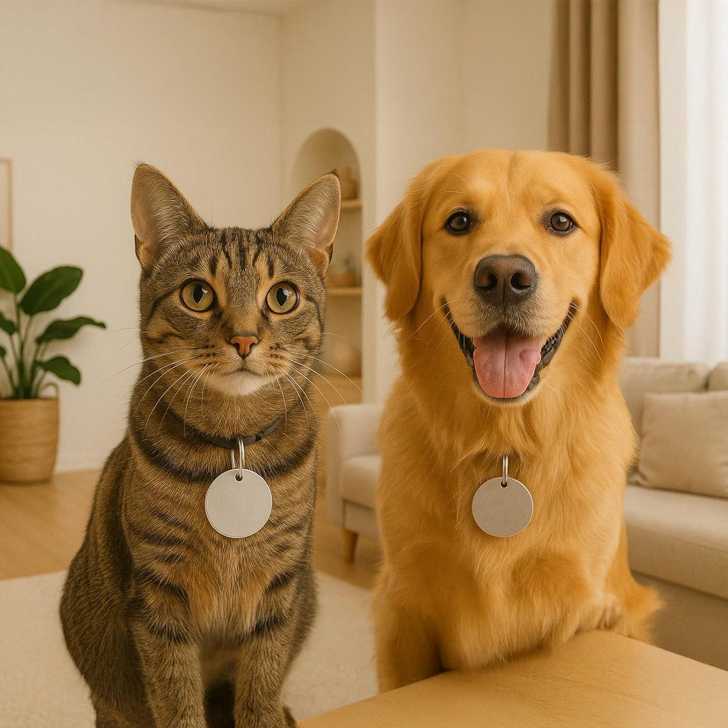 100 Etiquetas Metálicas Redondas Acero Inoxidable 30mm