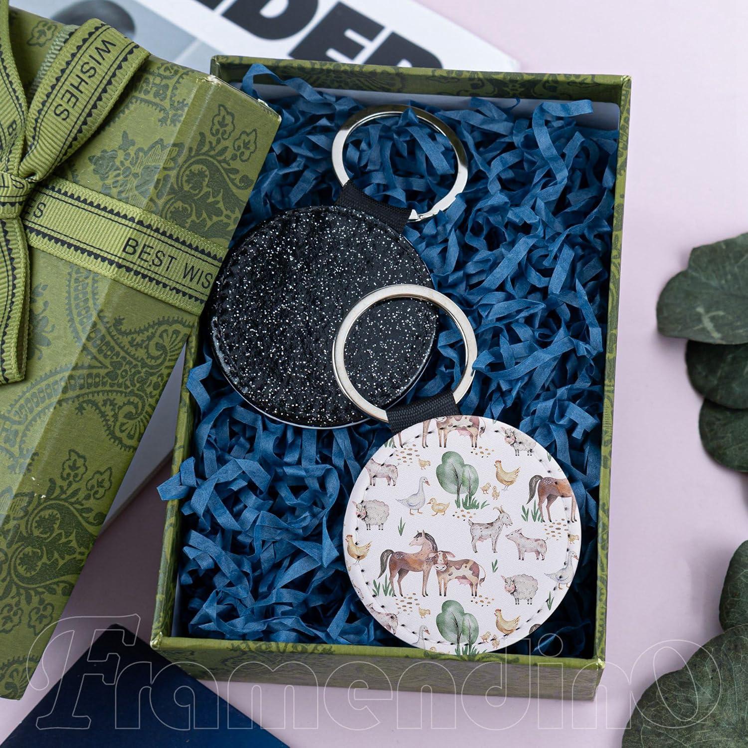 16 Llavero de Cuero para Sublimación Framendino 5.08 cm