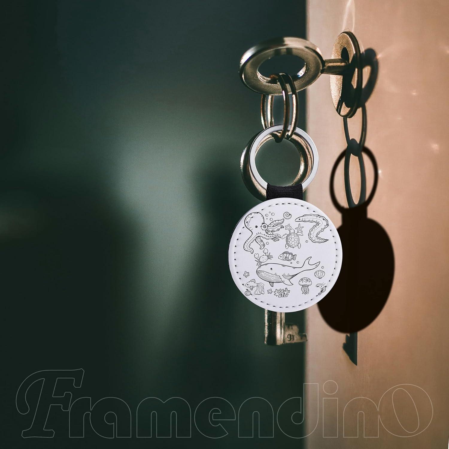 16 Llavero de Cuero para Sublimación Framendino 5.08 cm