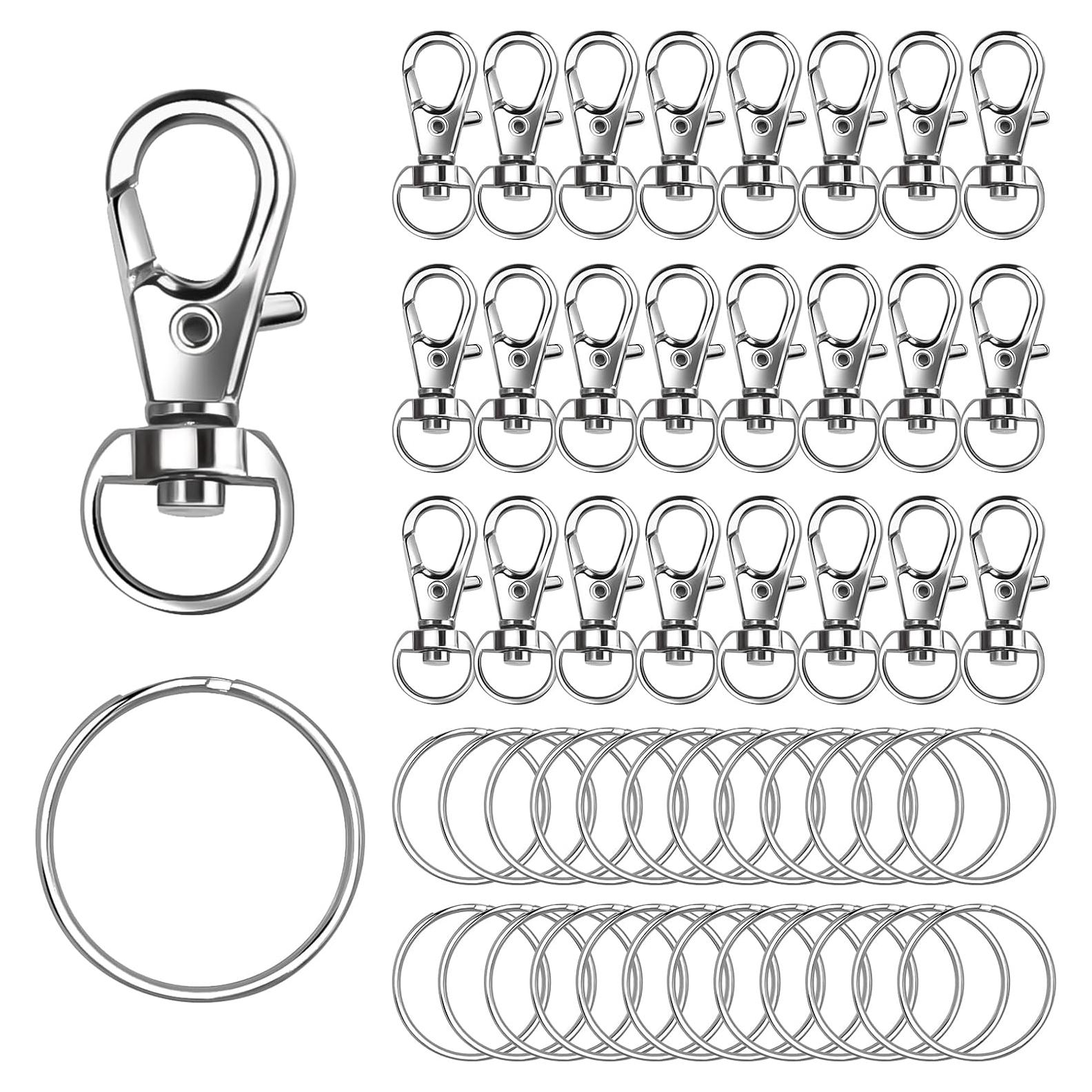 Kit de Llaveros Premium Logosophia 50 PCS - 25 Clips y Anillos