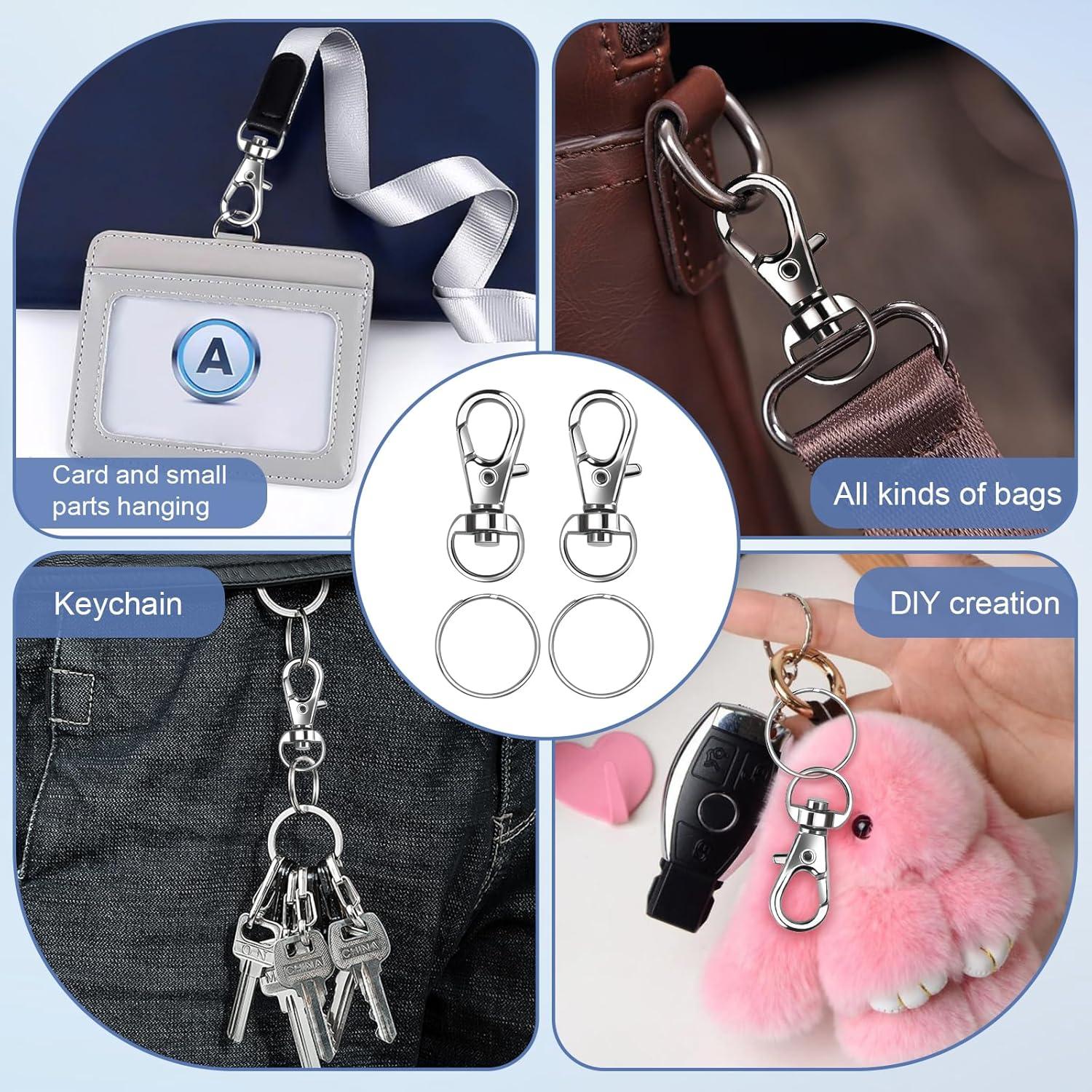 Kit de Llaveros Premium Logosophia 50 PCS - 25 Clips y Anillos