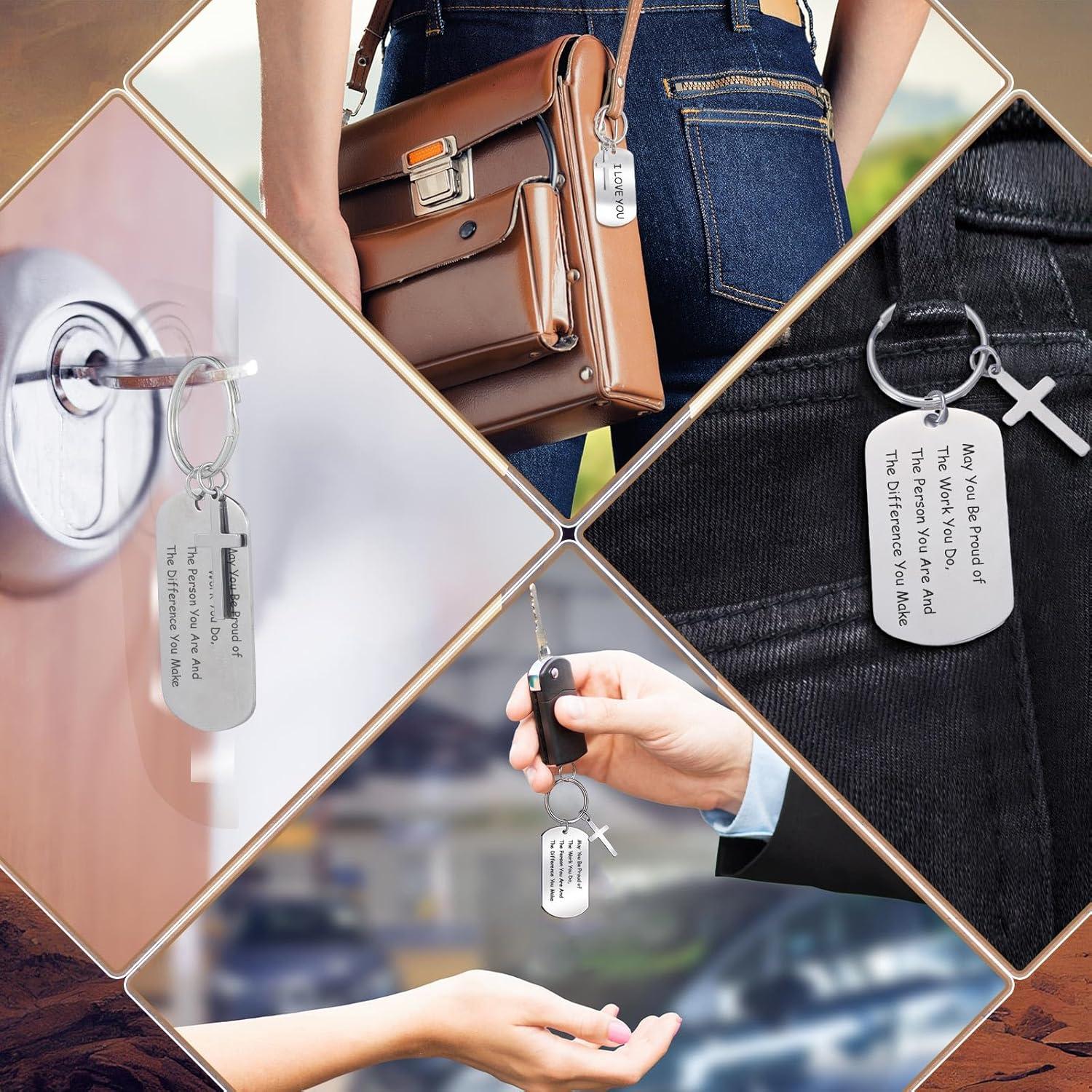 30 Llaveros Metálicos Grabables Gisafai Acero Inoxidable Plata