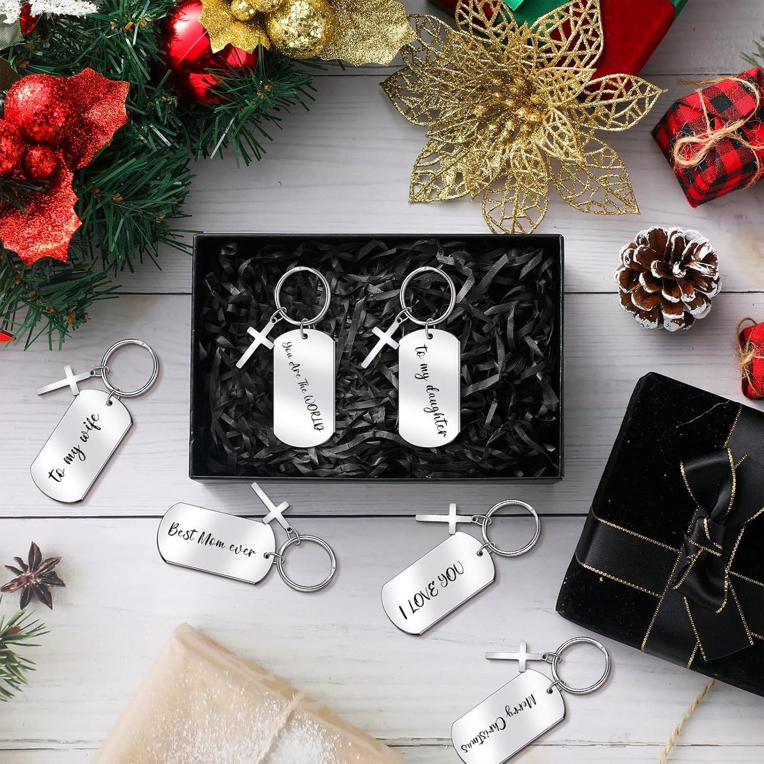 30 Llaveros Metálicos Grabables Gisafai Acero Inoxidable Plata