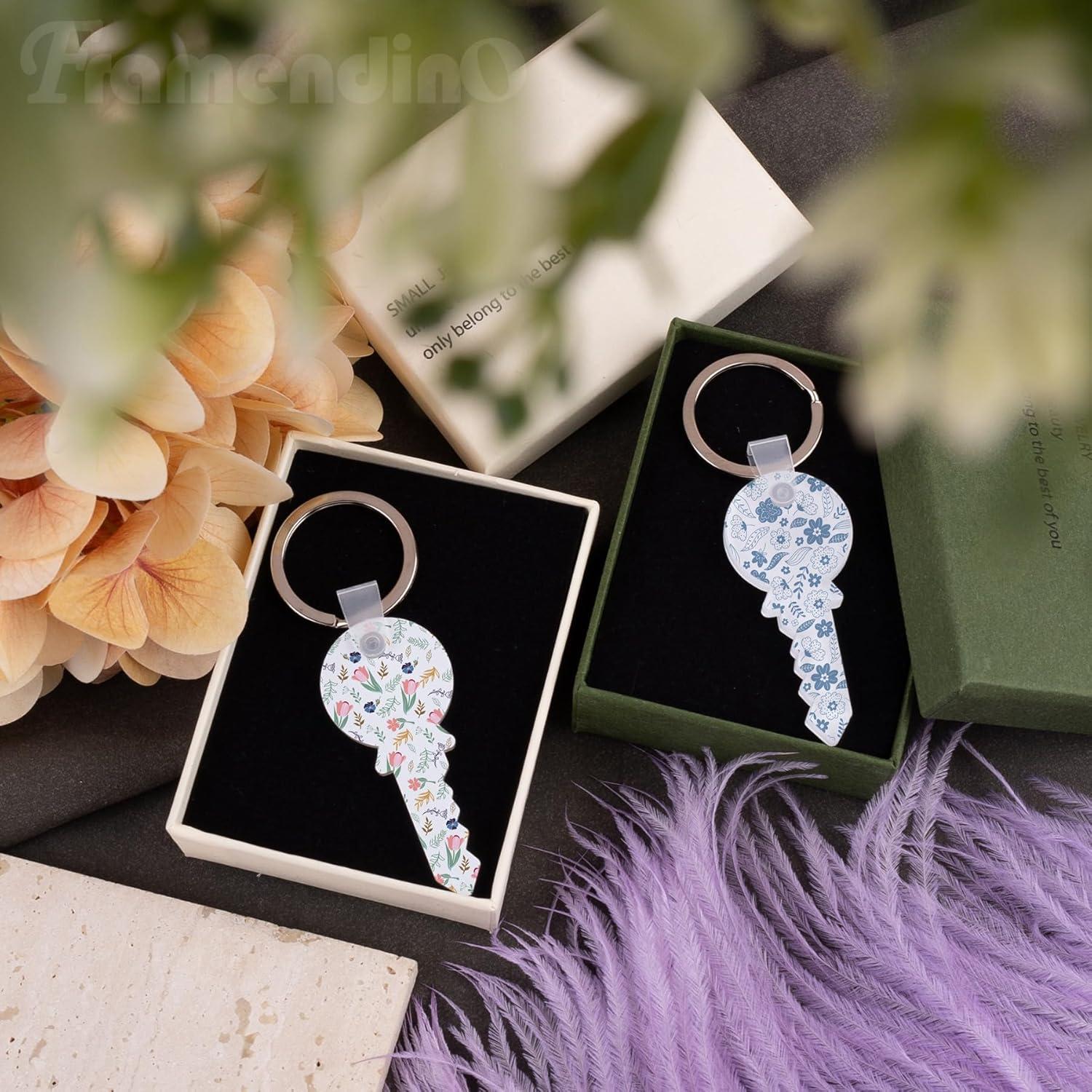 Kit de Llaveros de Acrílico para Sublimación Framendino - 10 Paquetes