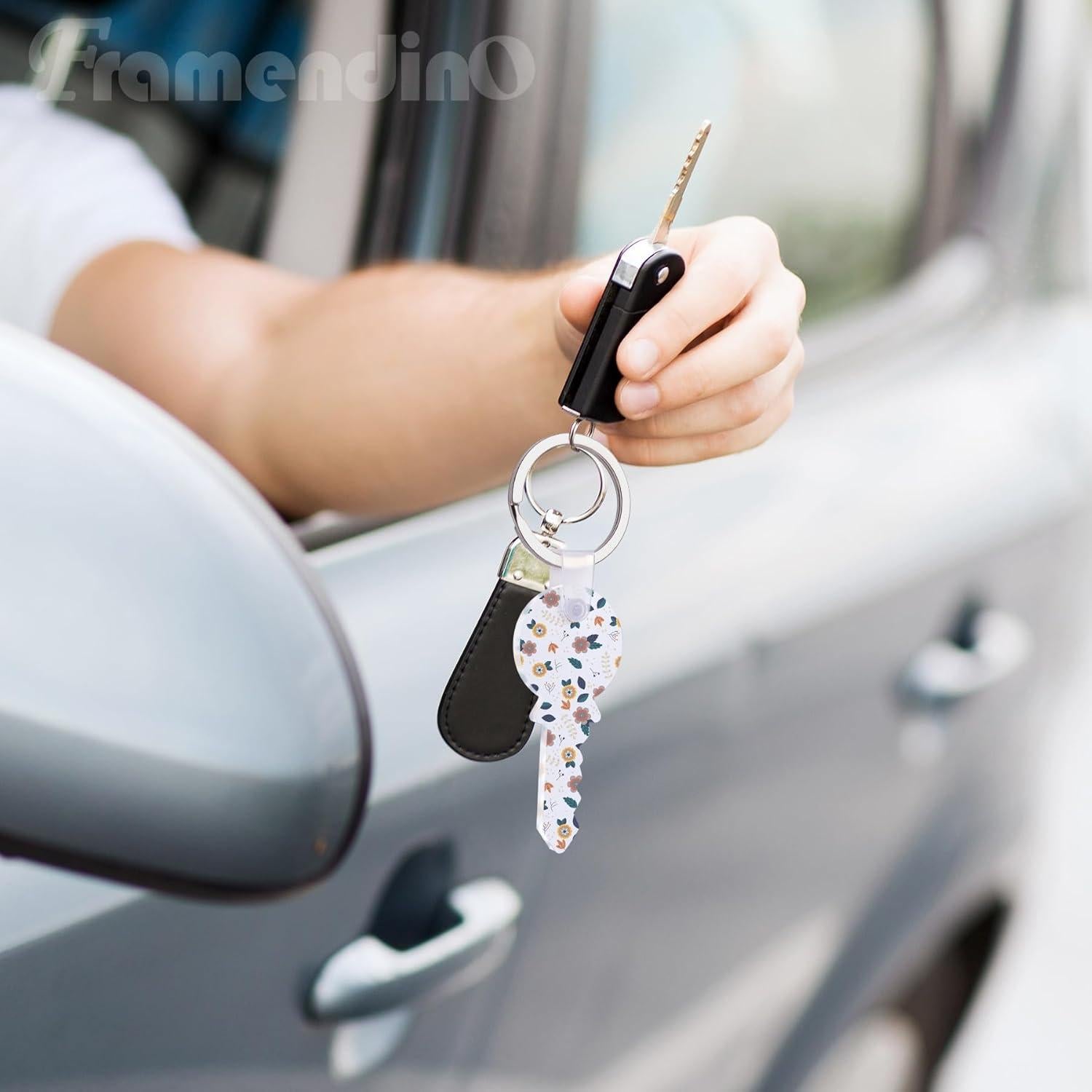 Kit de Llaveros de Acrílico para Sublimación Framendino - 10 Paquetes