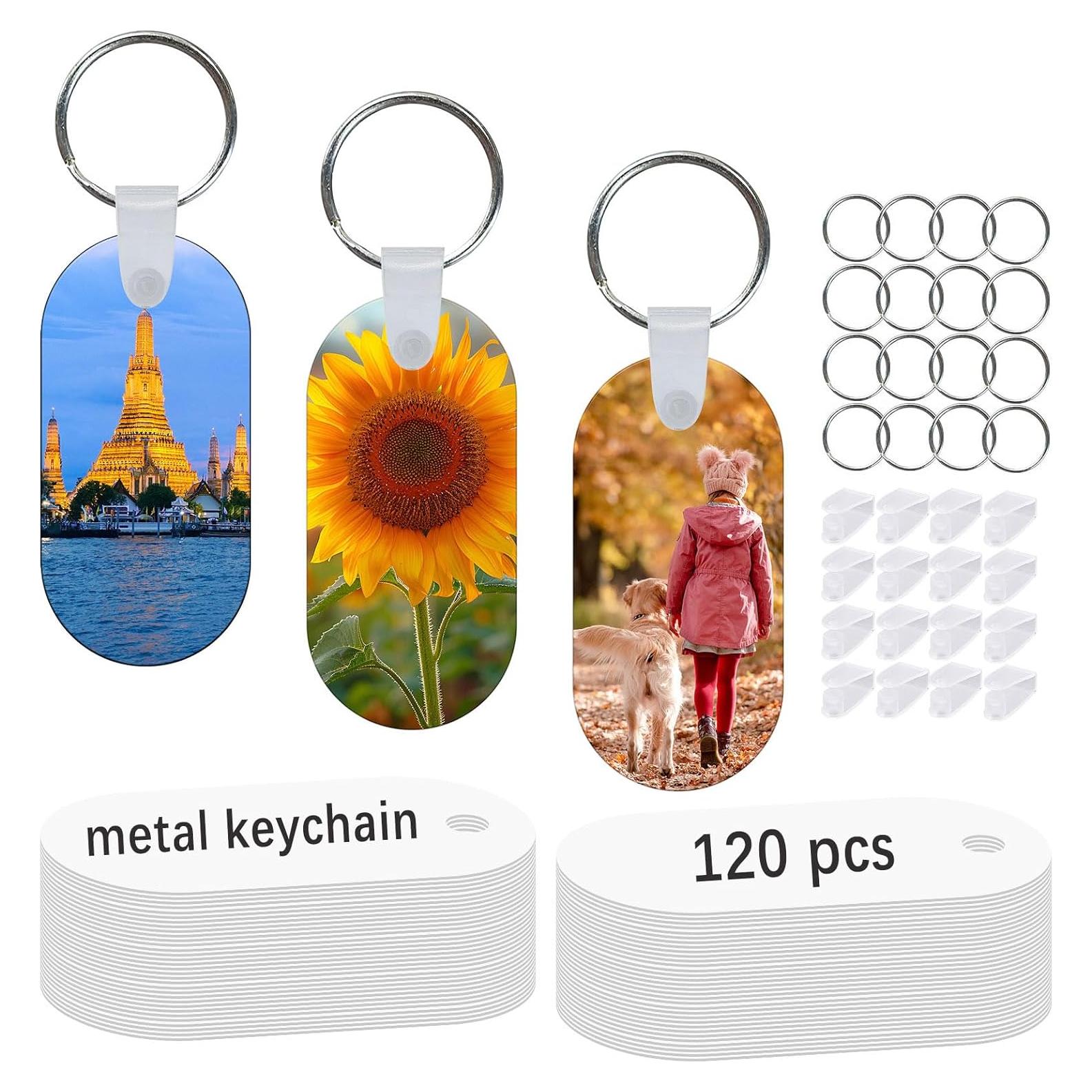 120 Llaveros de Sublimación Doble Cara GEKIXUTP - Aluminio